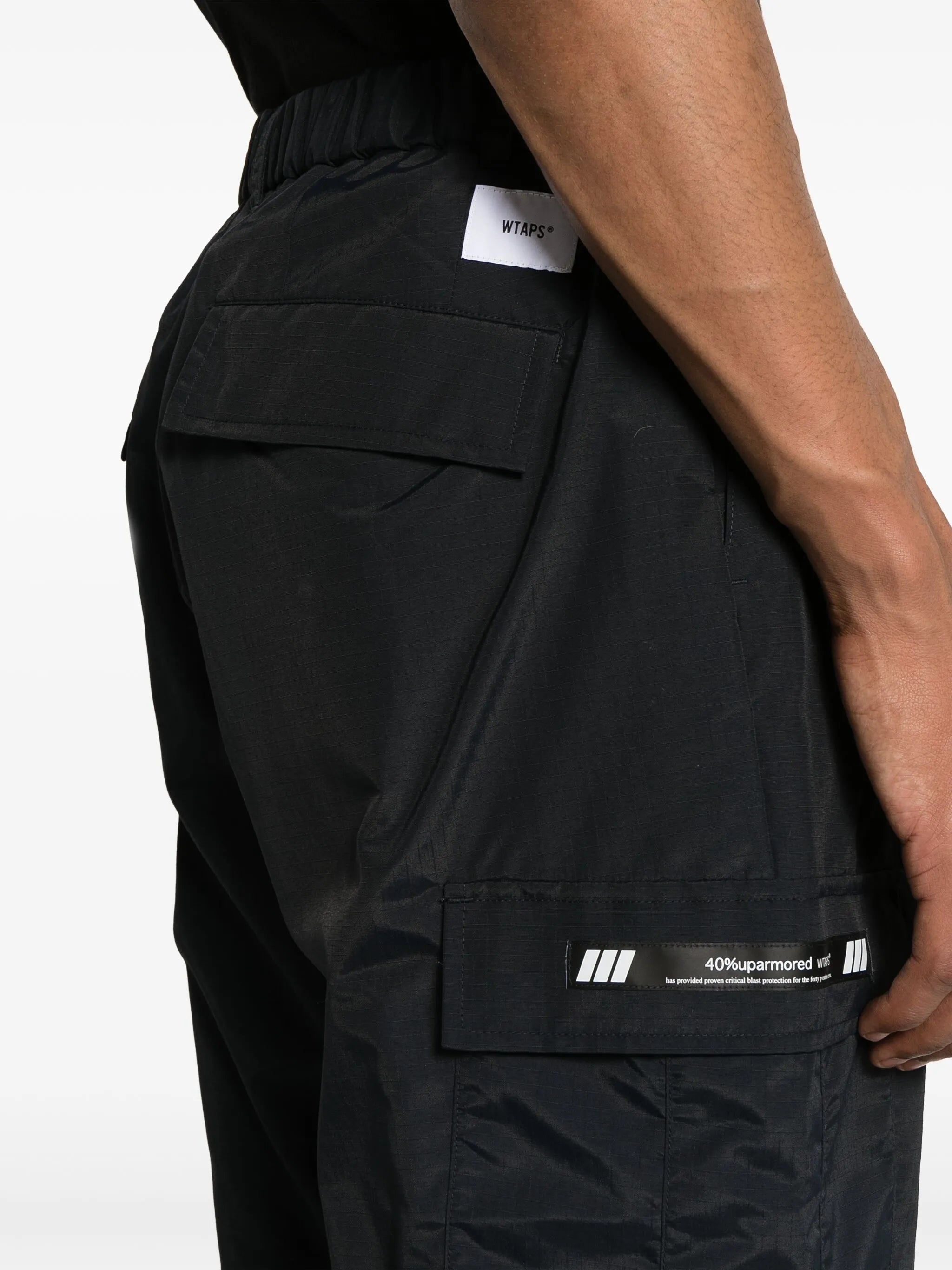 tapered-leg ripstop trousers