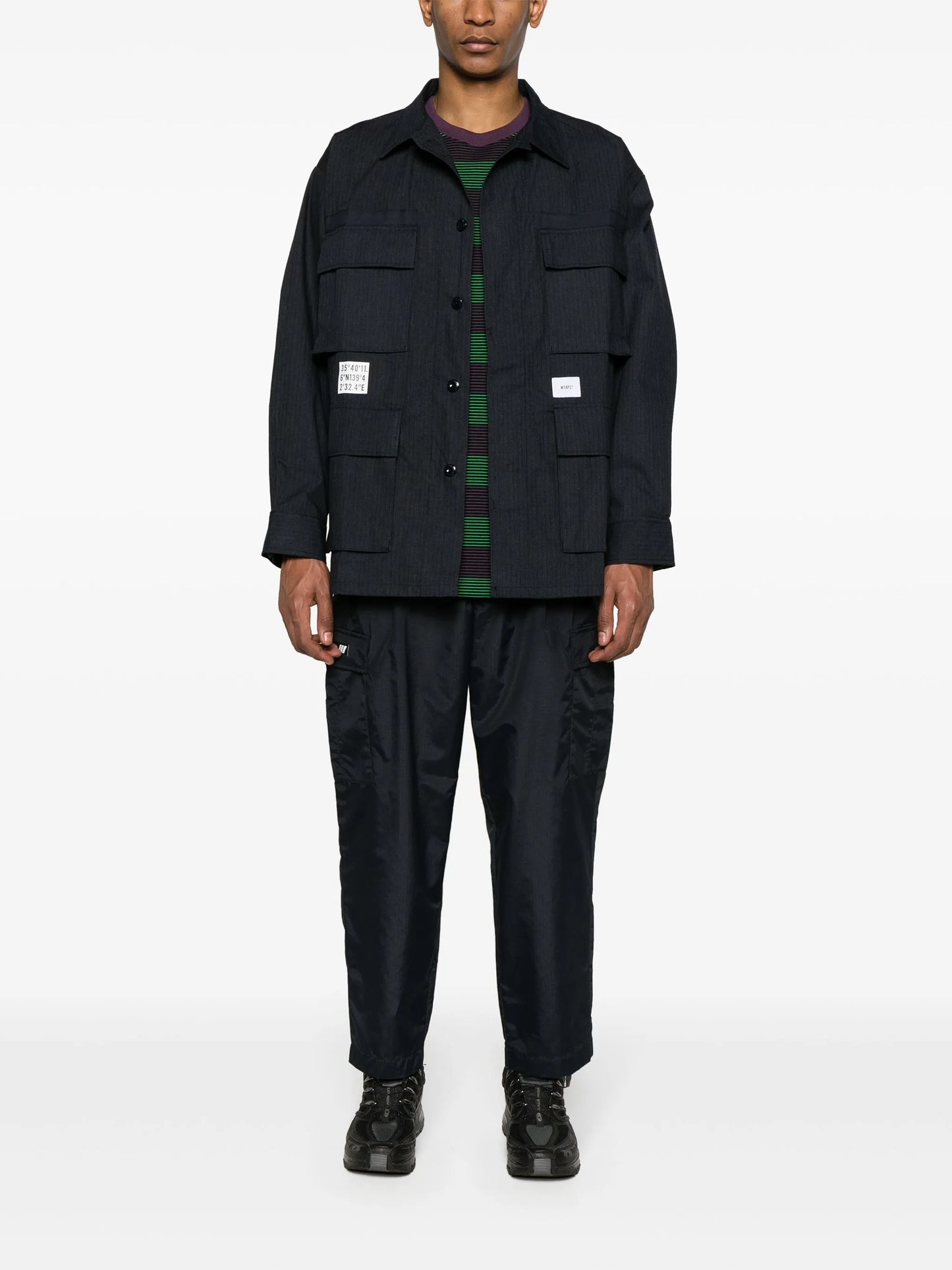 tapered-leg ripstop trousers