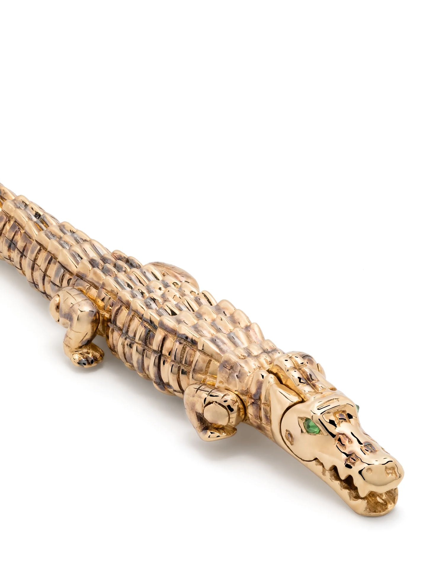 18kt yellow gold Alligator Wrap tsavorite bracelet