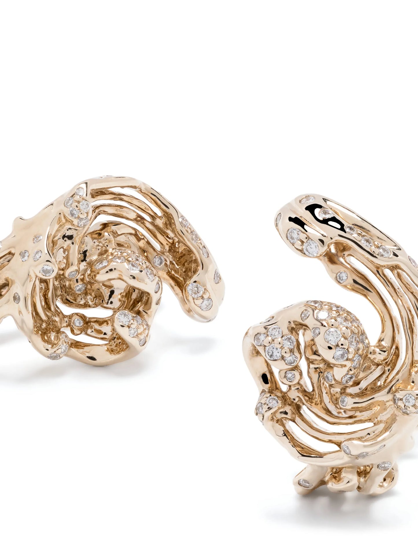 18kt yellow gold Wave Twist earrings