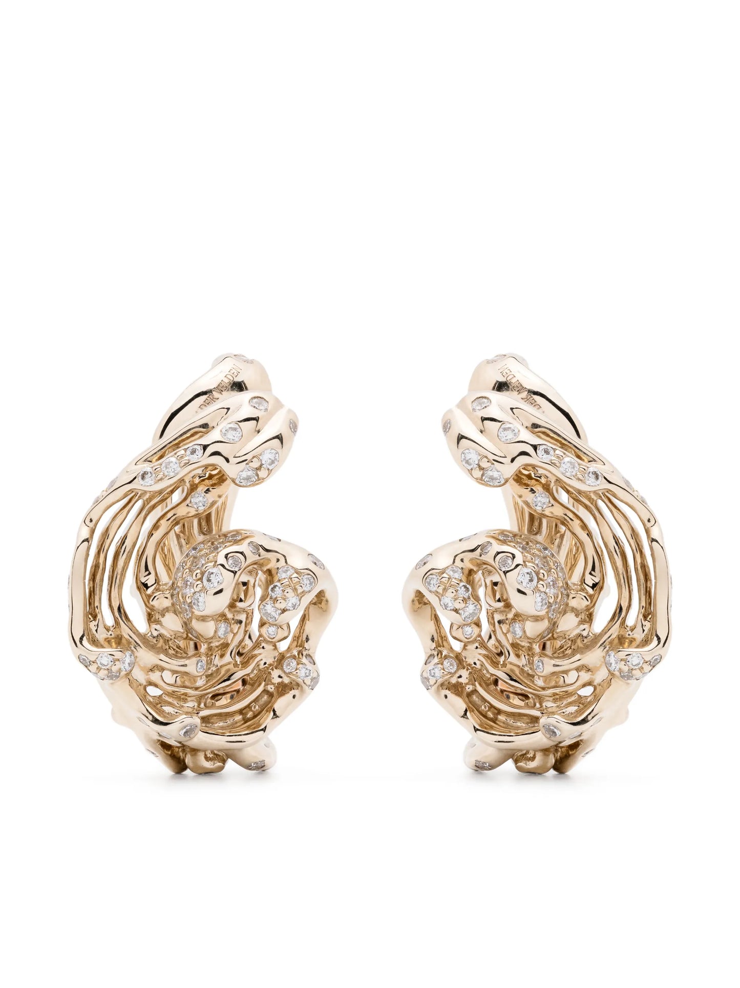 18kt yellow gold Wave Twist earrings