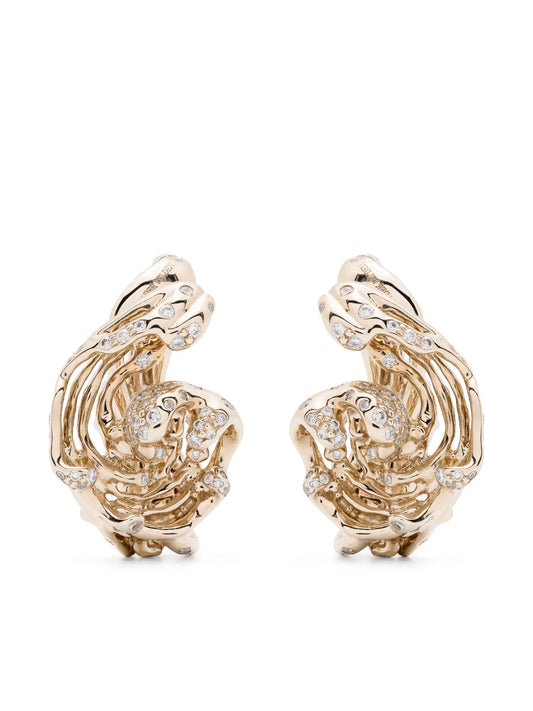 18kt yellow gold Wave Twist earrings