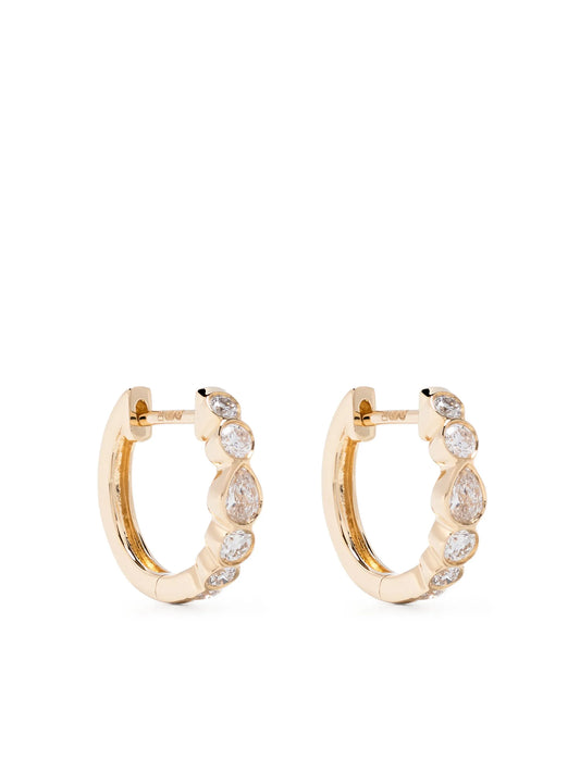 18k yellow gold Beverly diamond earrings