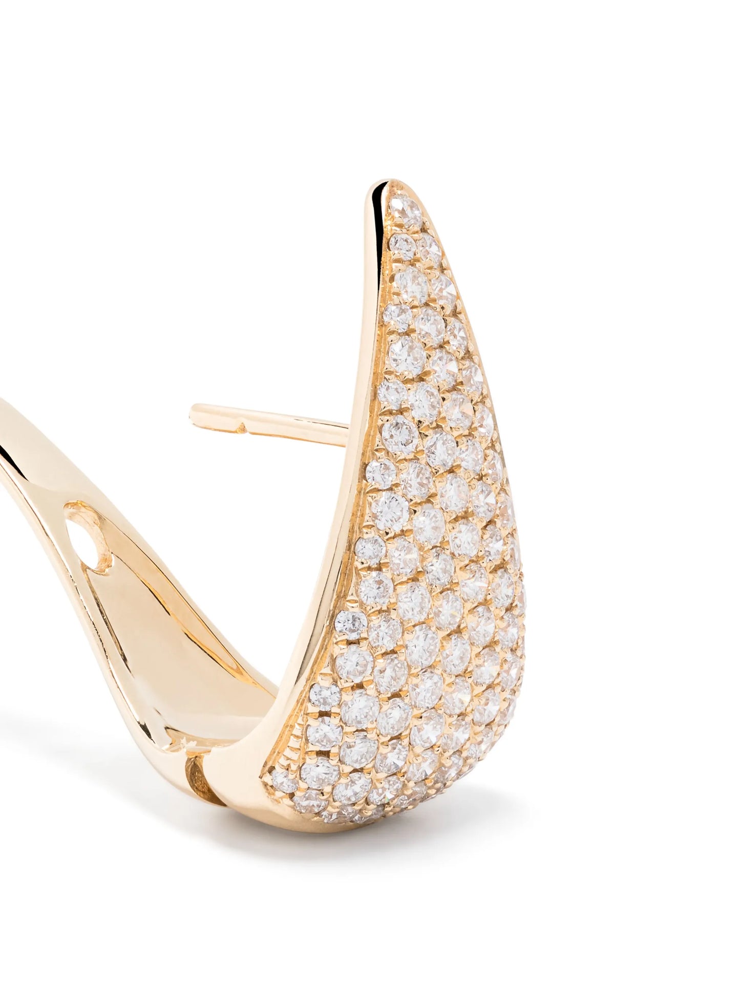 18kt yellow gold Claw diamond earrings