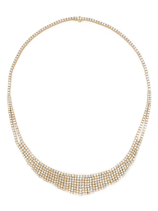 18kt yellow gold Selene diamond necklace