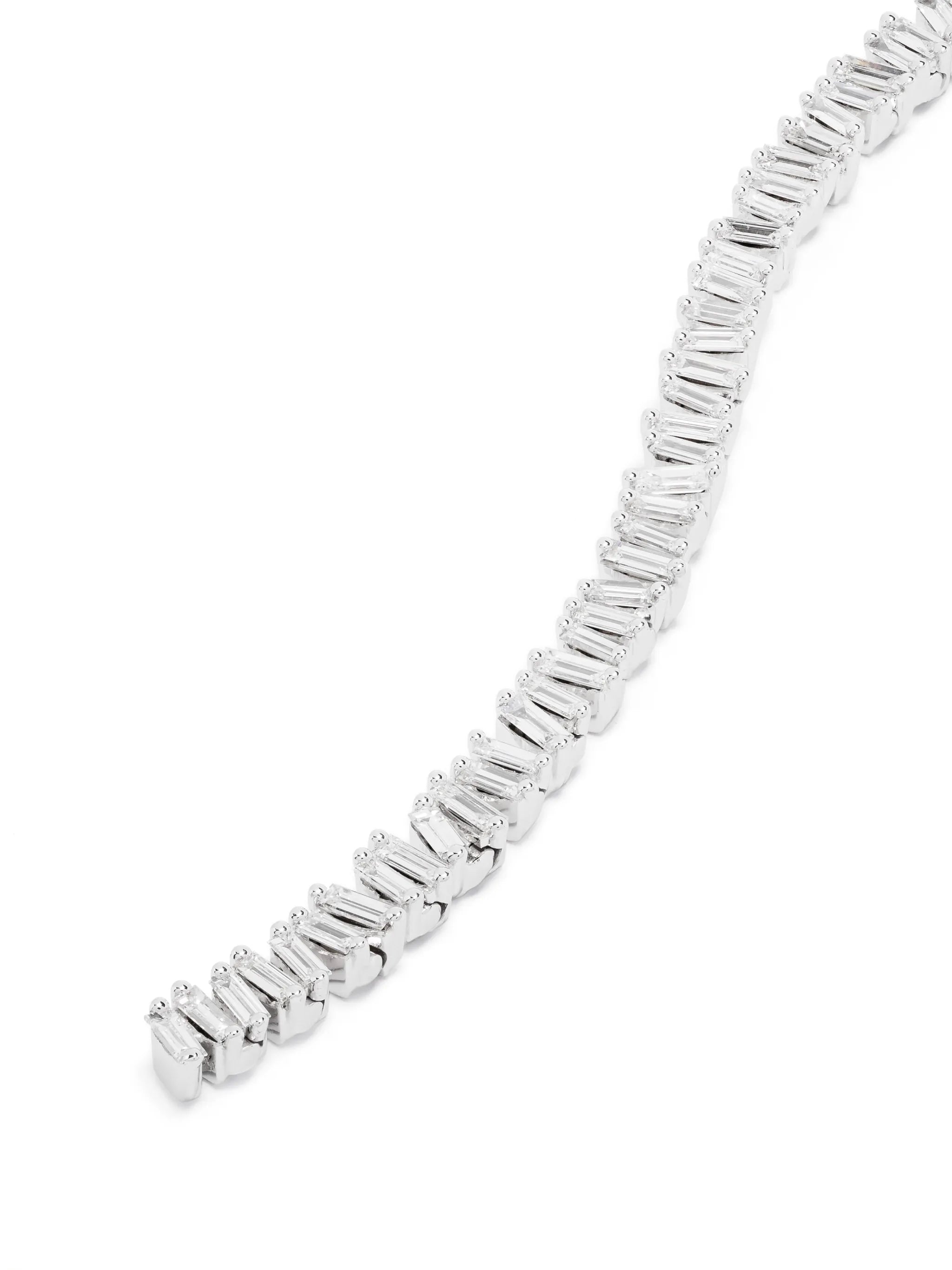 18kt white gold Classic diamond drop clip-on necklace