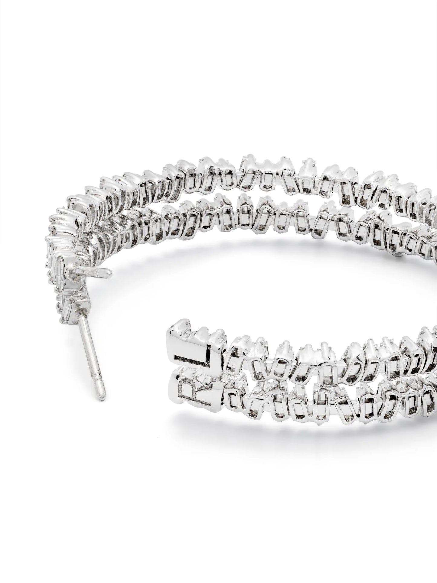 18kt gold Fireworks diamond hoop earrings