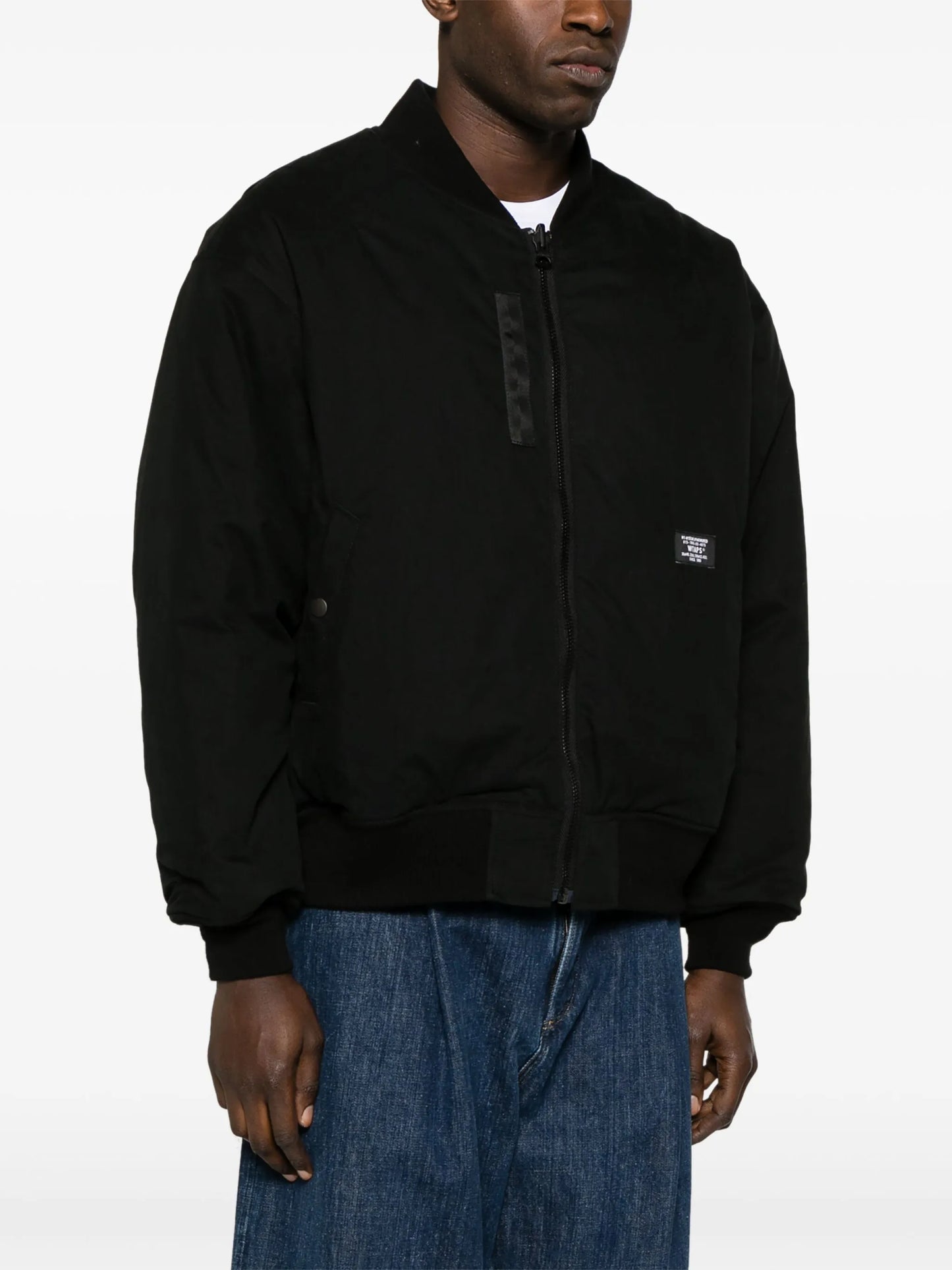 logo-patch bomber jacket
