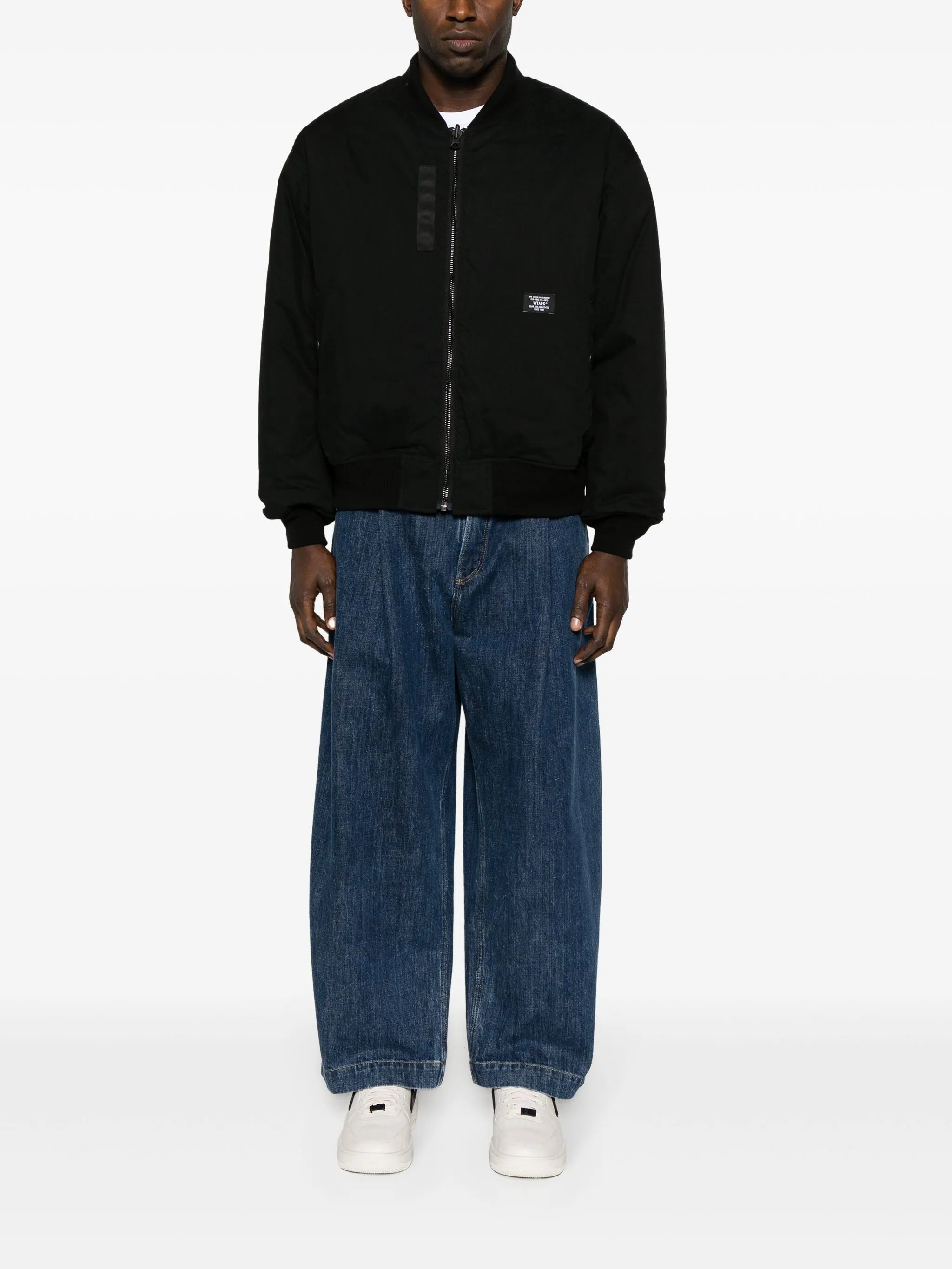 logo-patch bomber jacket