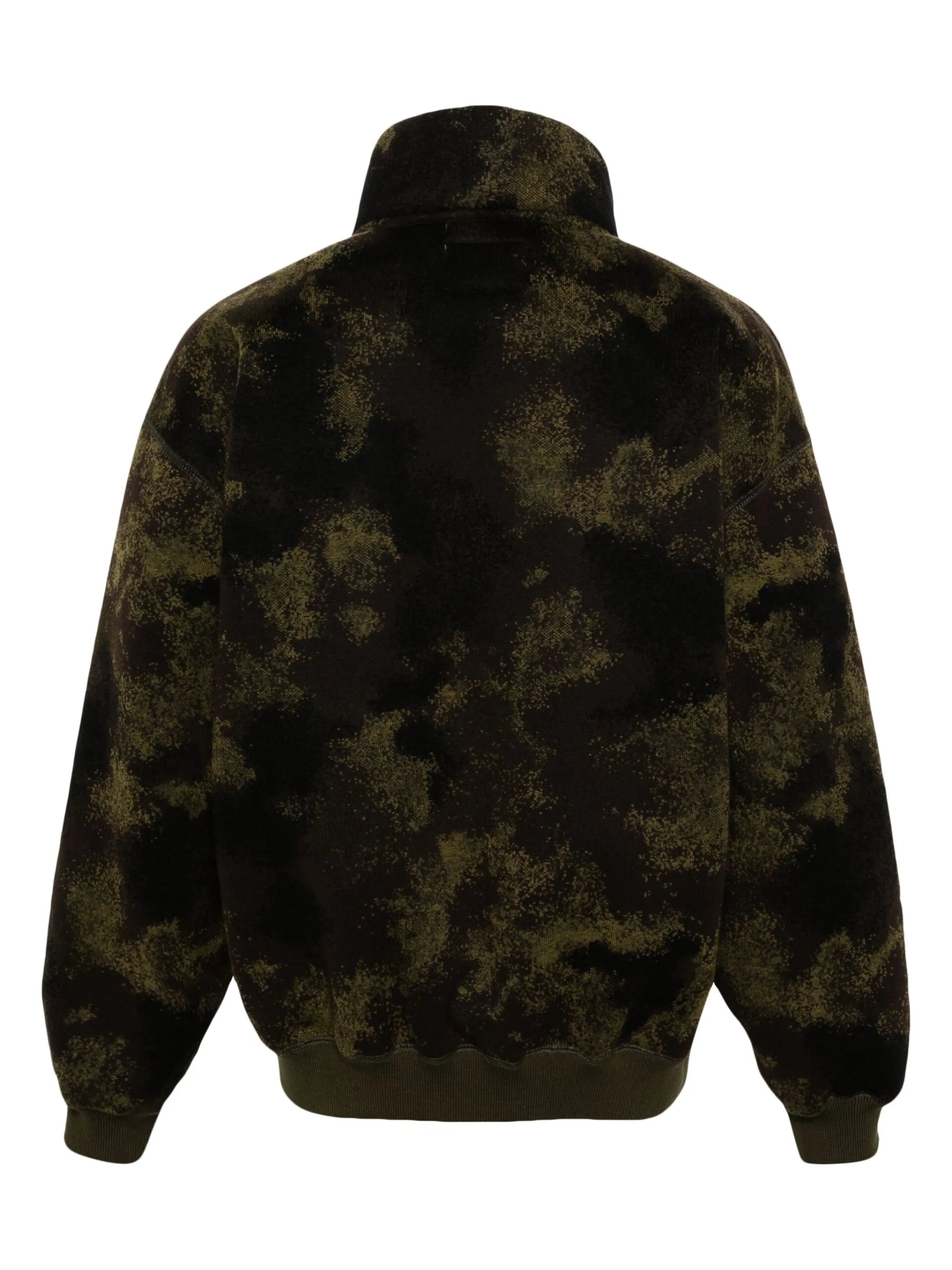 Bundle knitted zip-up jacket