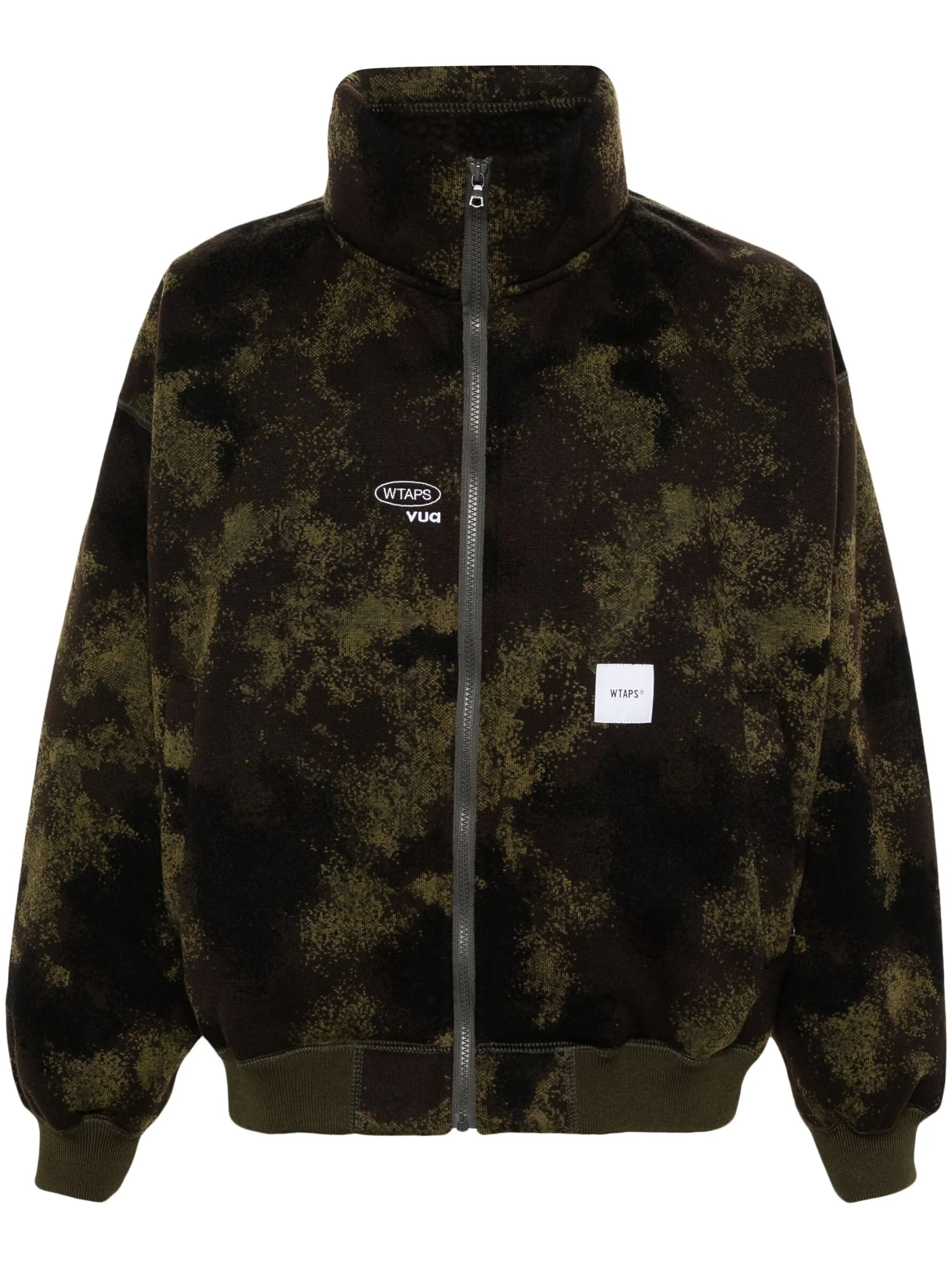 Bundle knitted zip-up jacket
