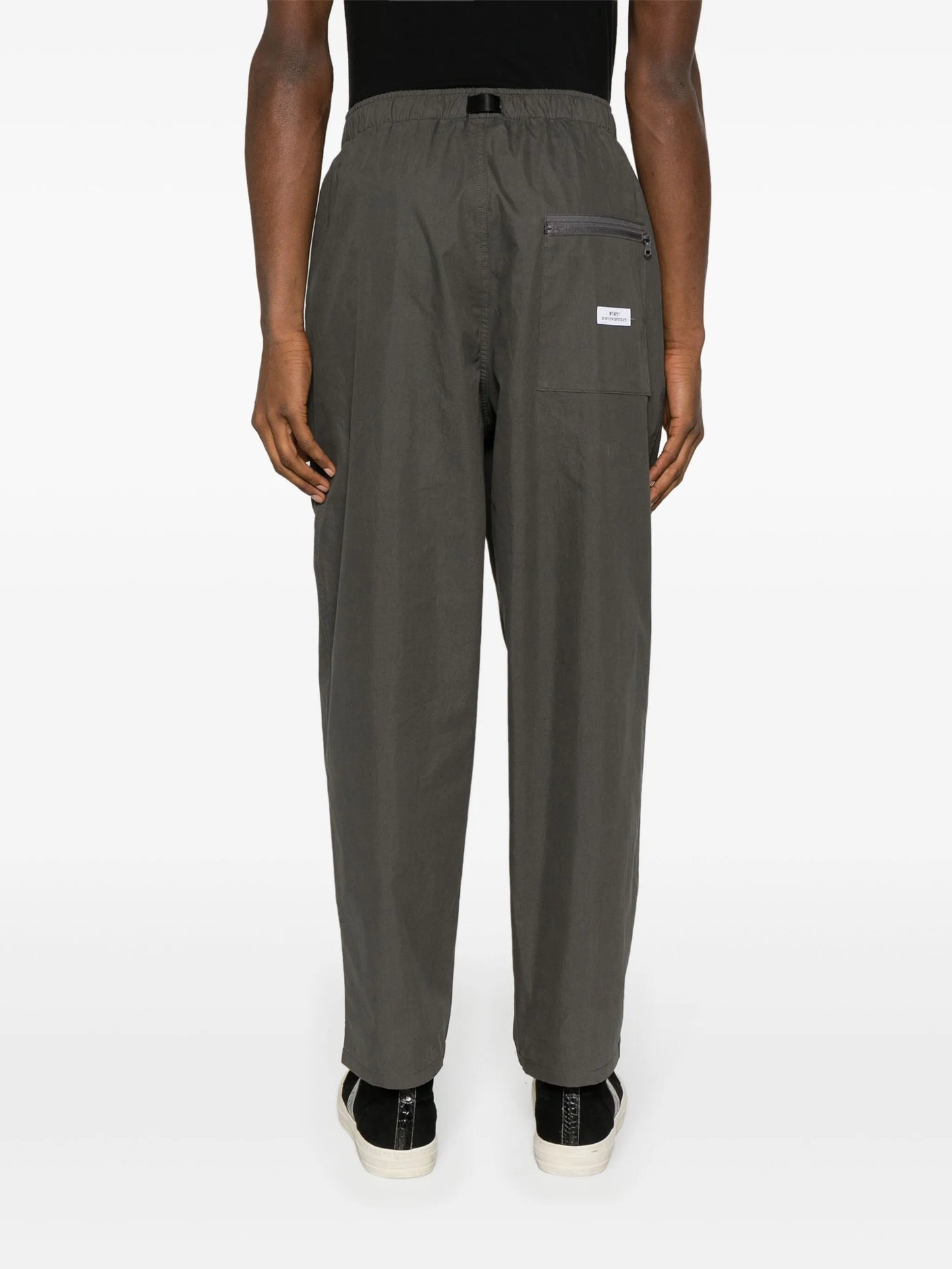 logo-buckle wide-leg trousers