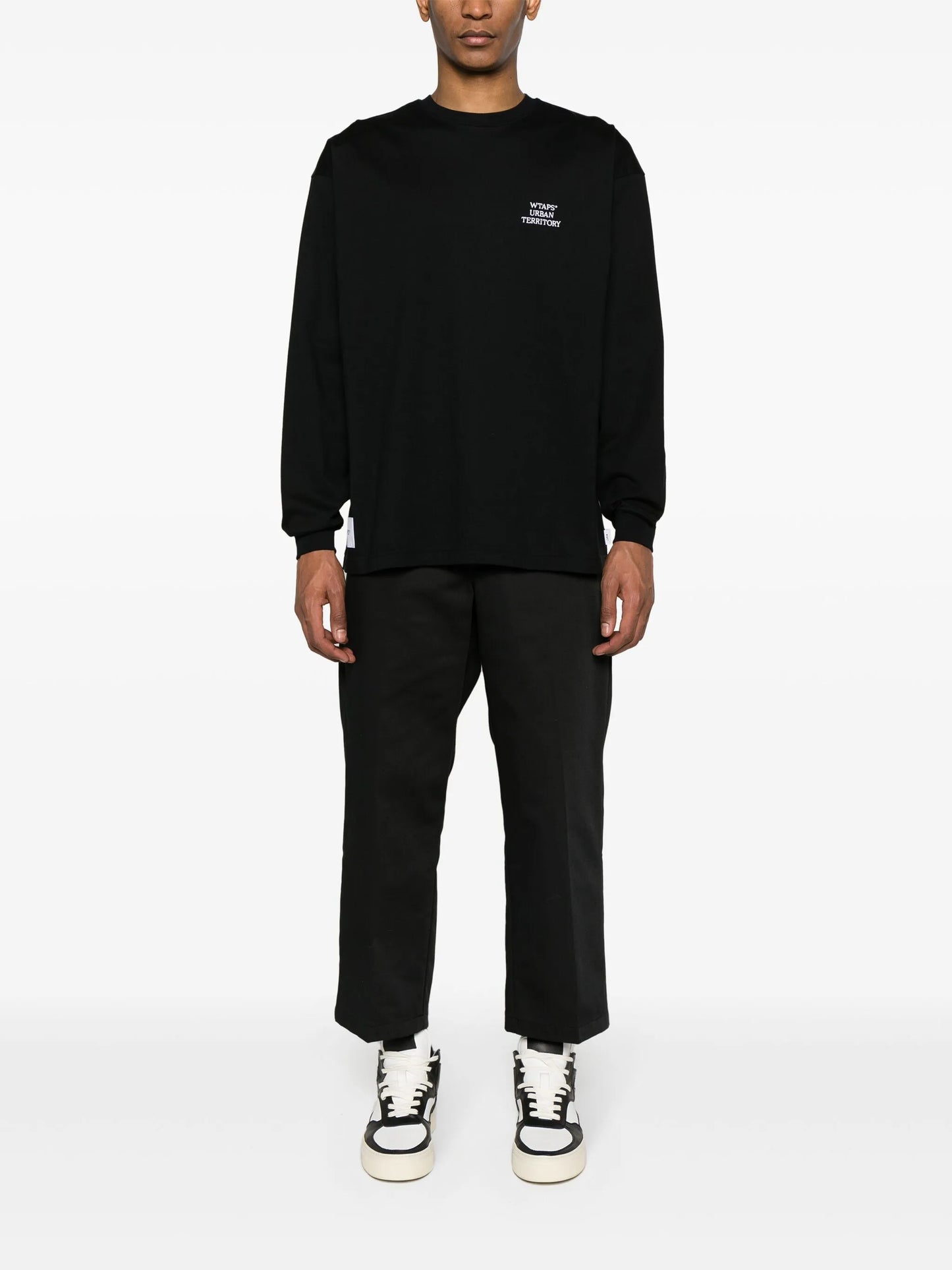 logo-embroidered long-sleeve T-shirt