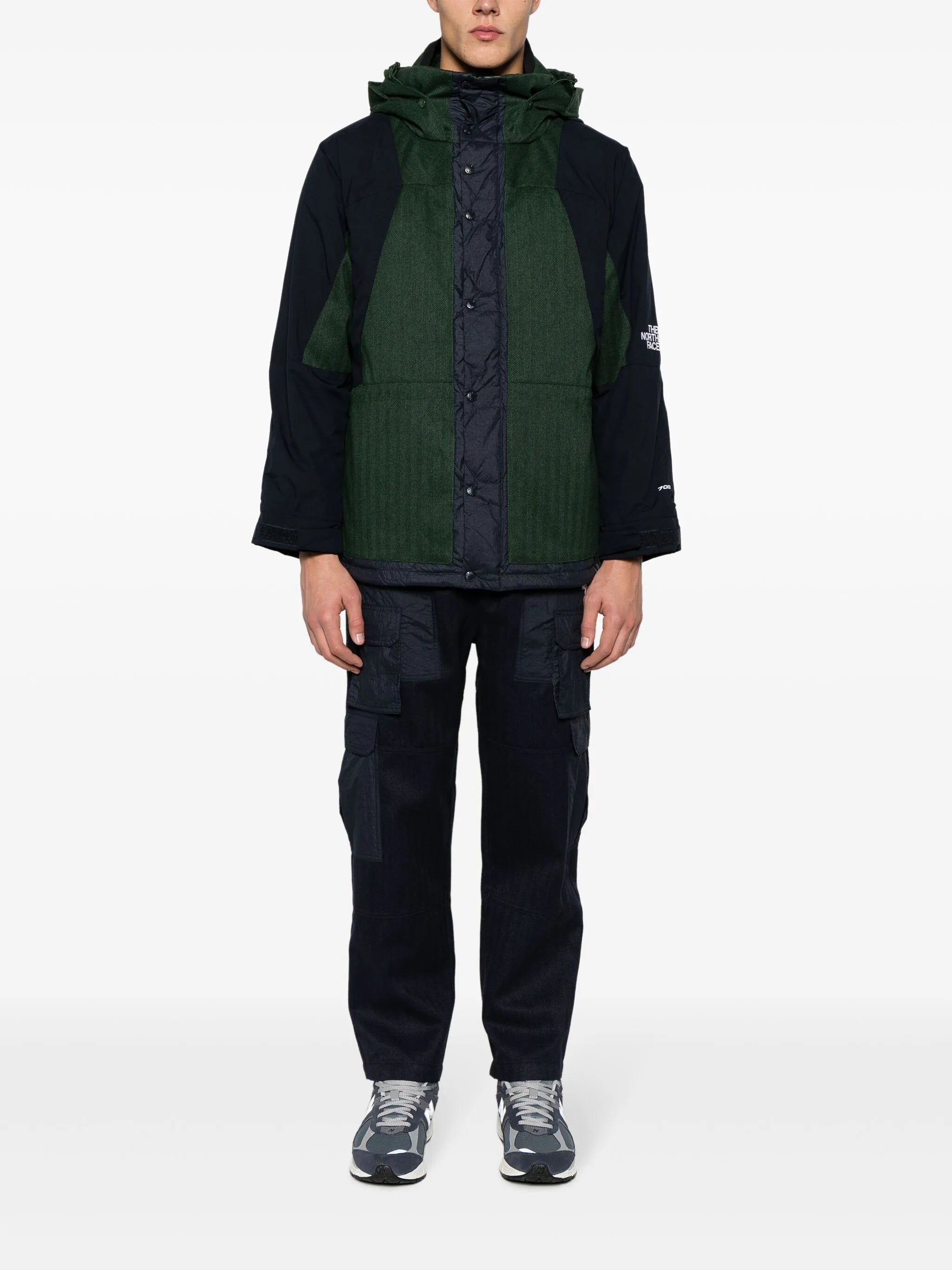 panelled down jacket