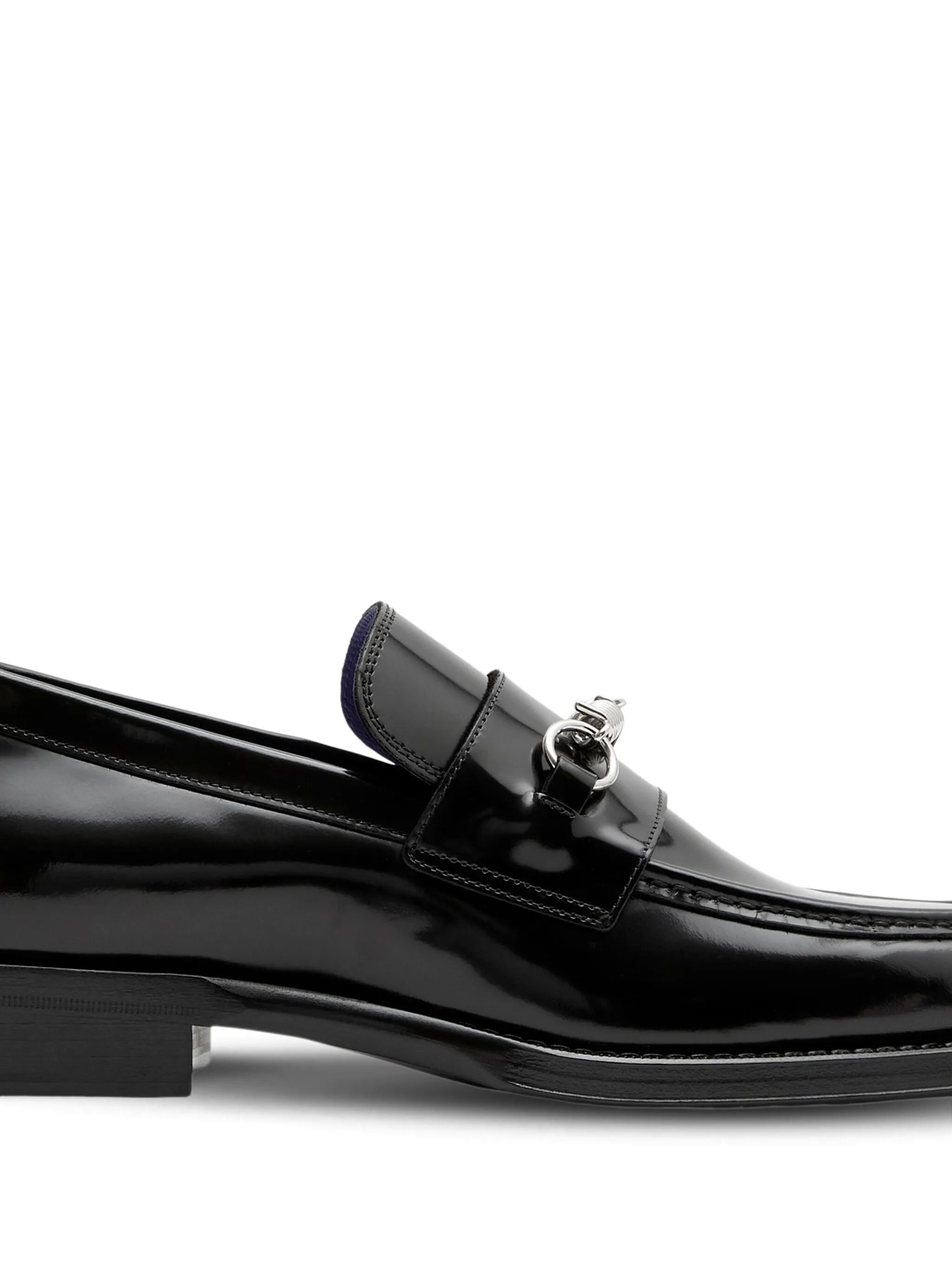 barbed-wire leather loafers