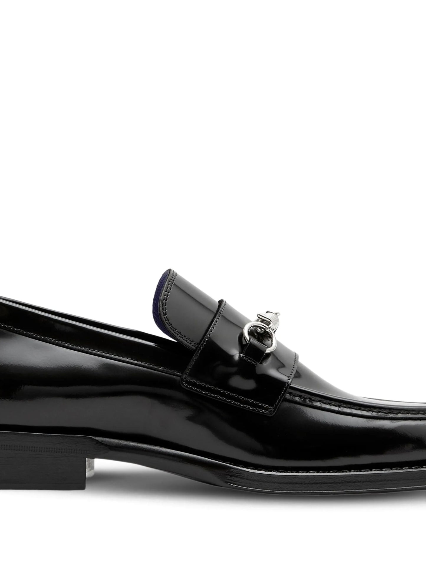 barbed-wire leather loafers