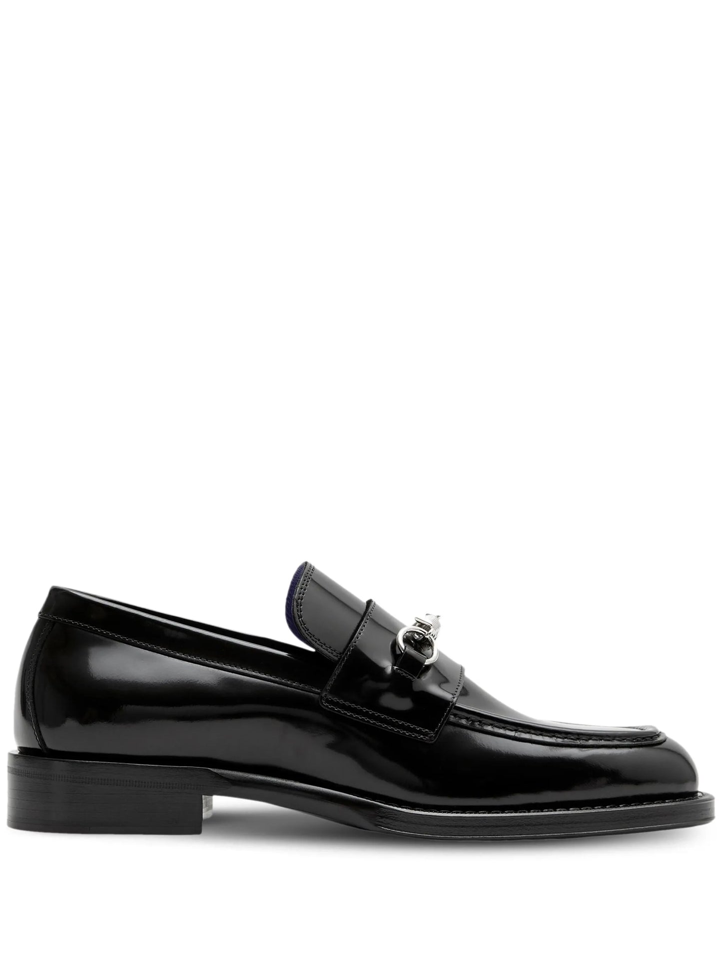 barbed-wire leather loafers