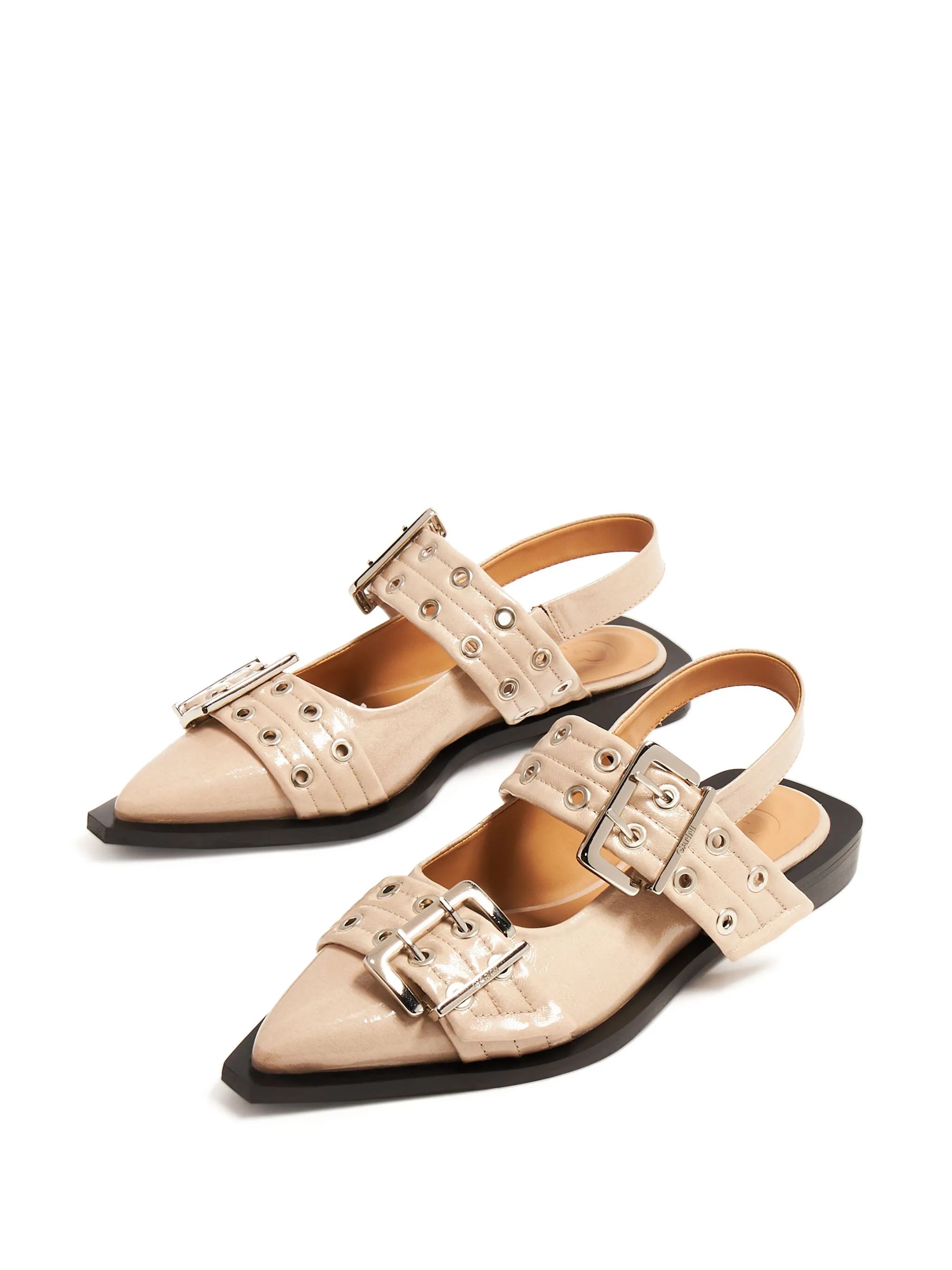 slingback leather ballerina shoes