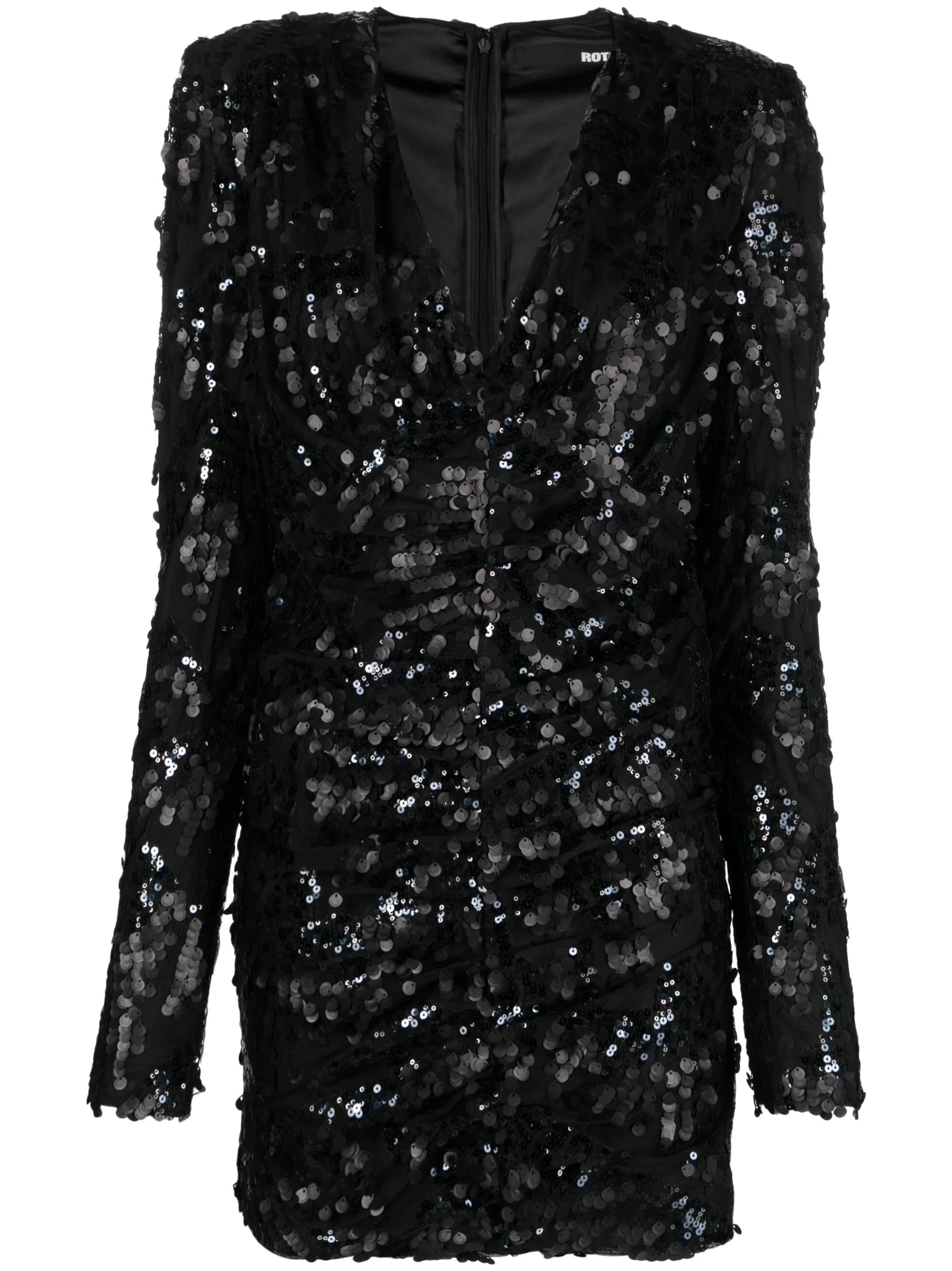 sequined ruched minidress