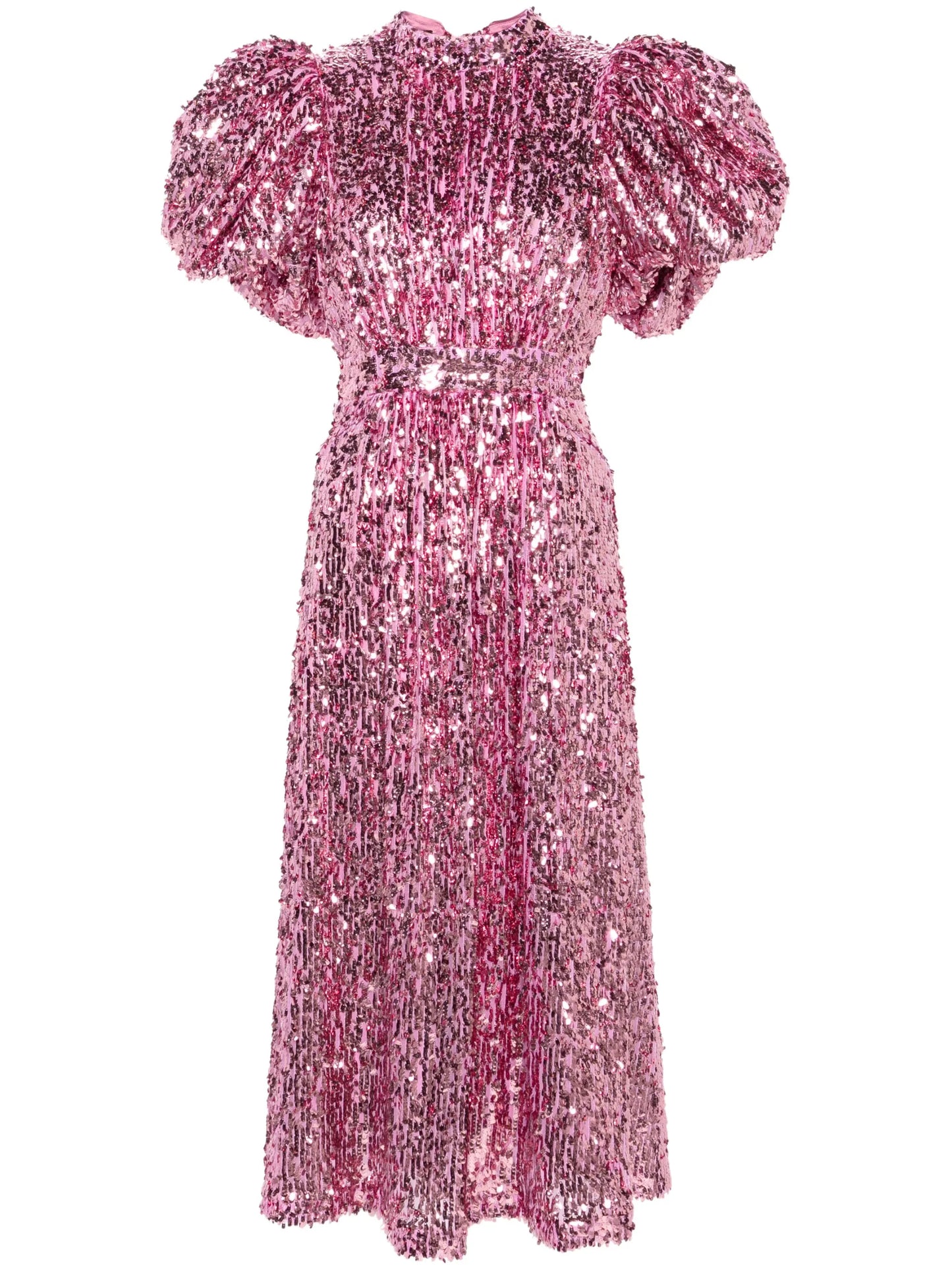sequinned open-back midi dress