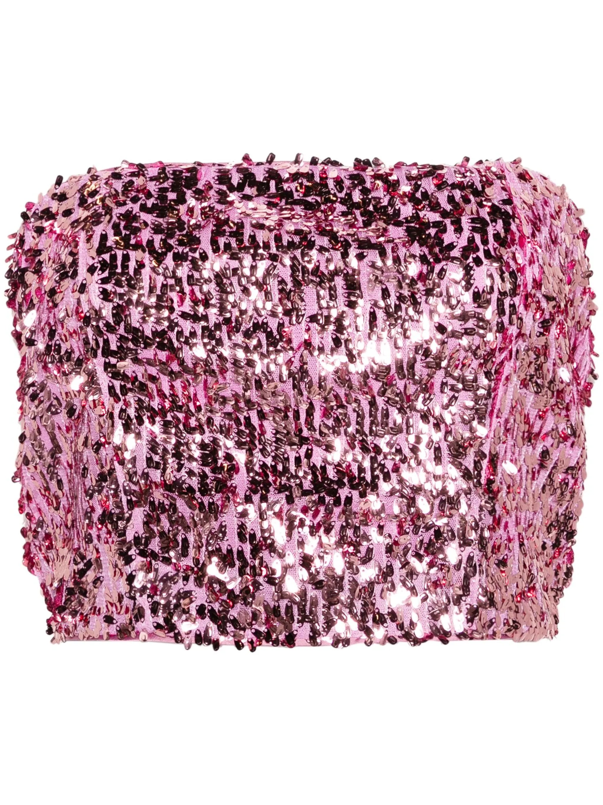 sequined bandeau top