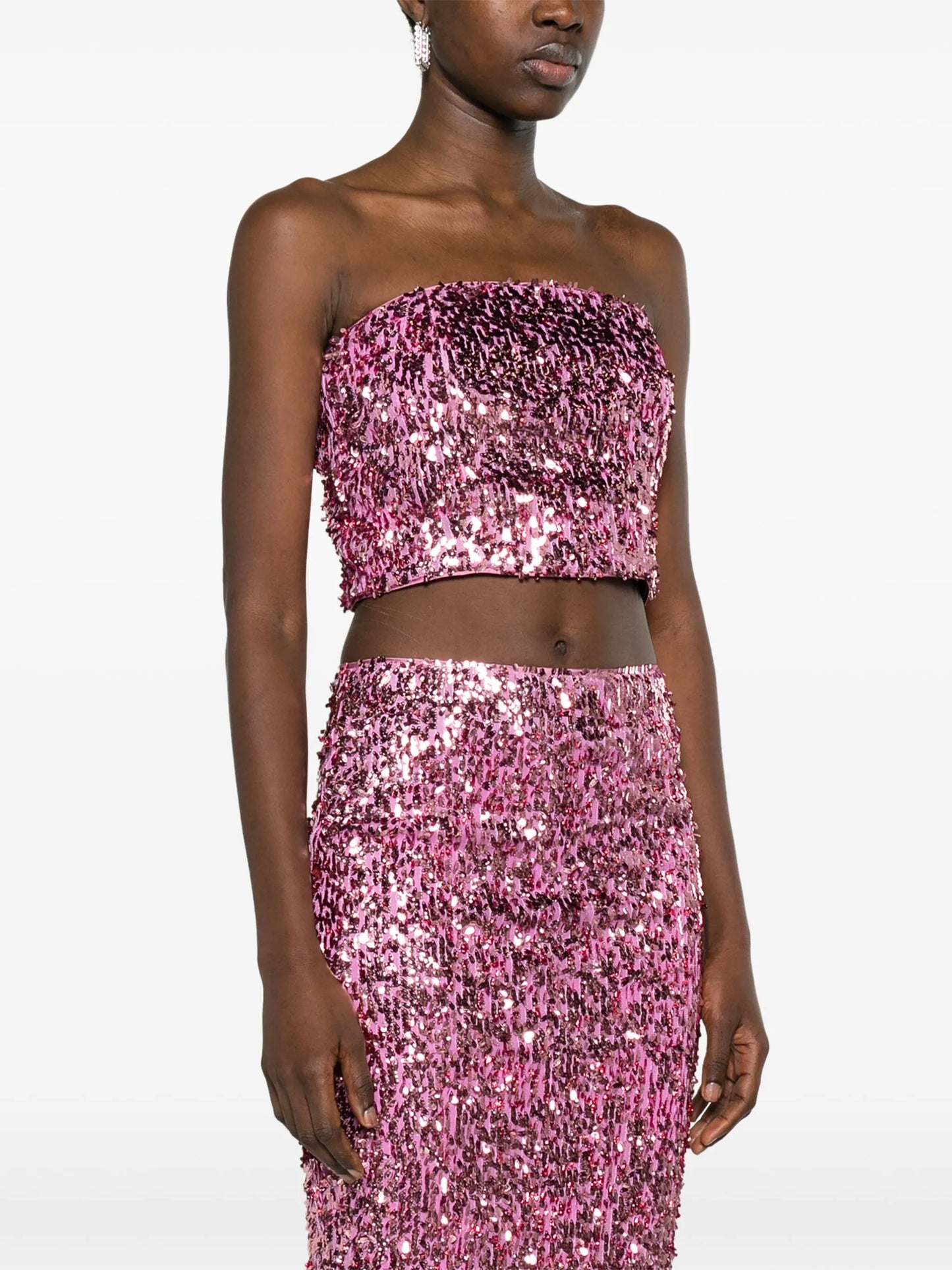 sequined bandeau top