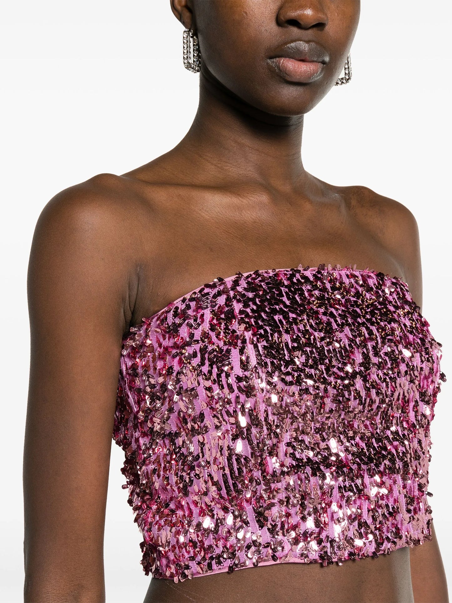sequined bandeau top