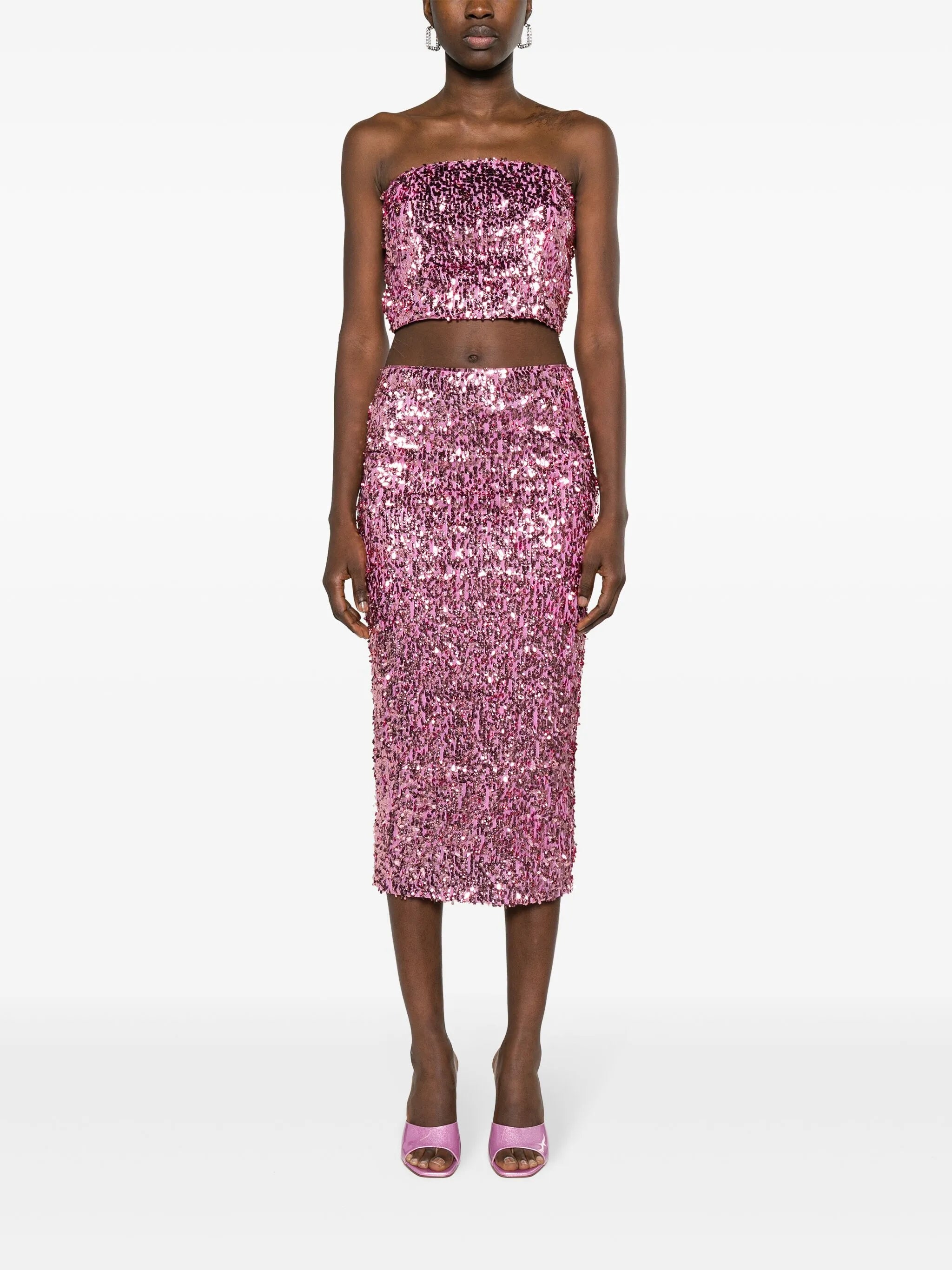 sequined bandeau top