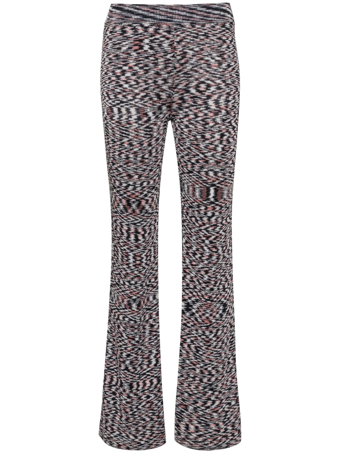 high-waist flared trousers
