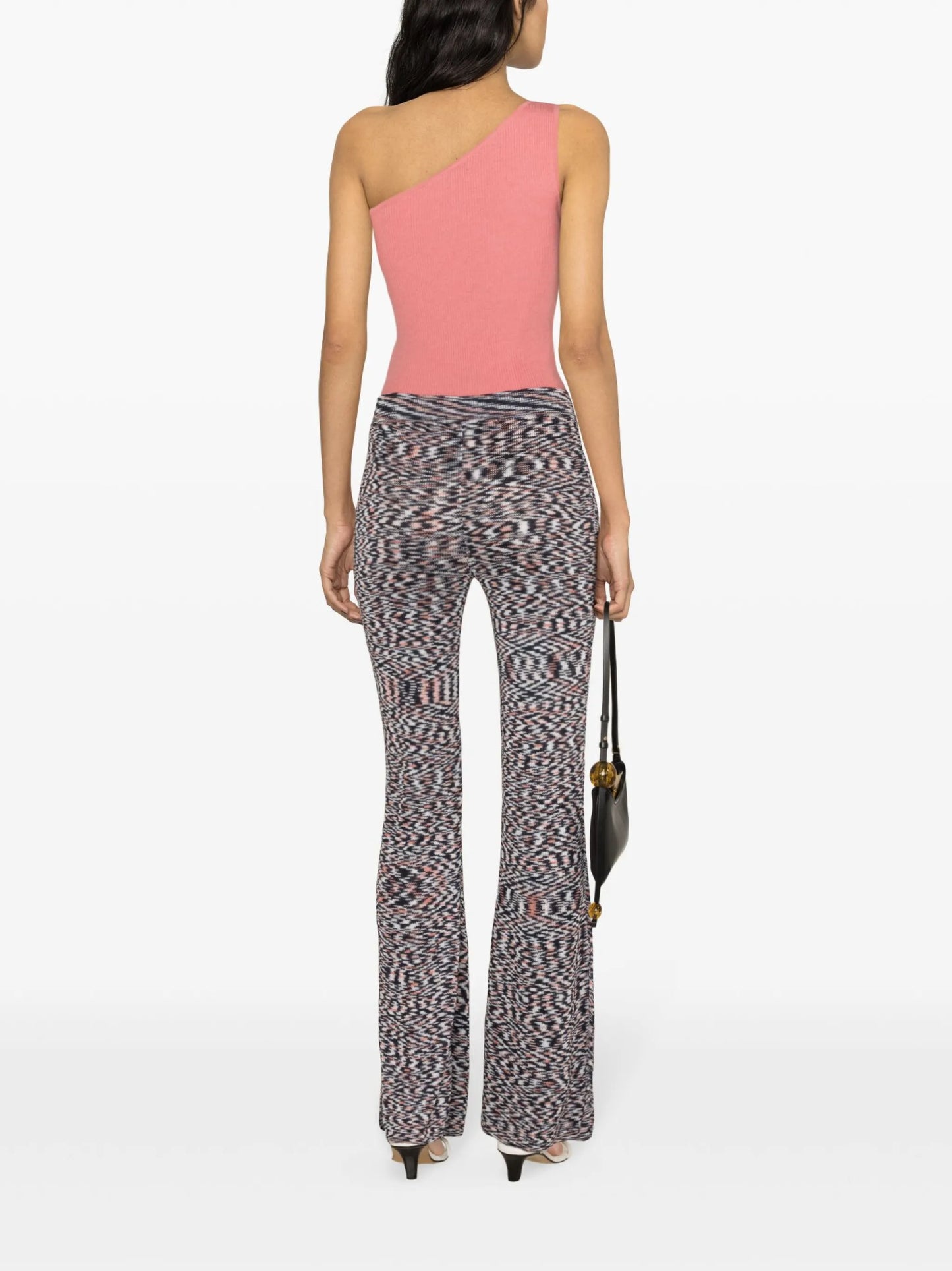 high-waist flared trousers