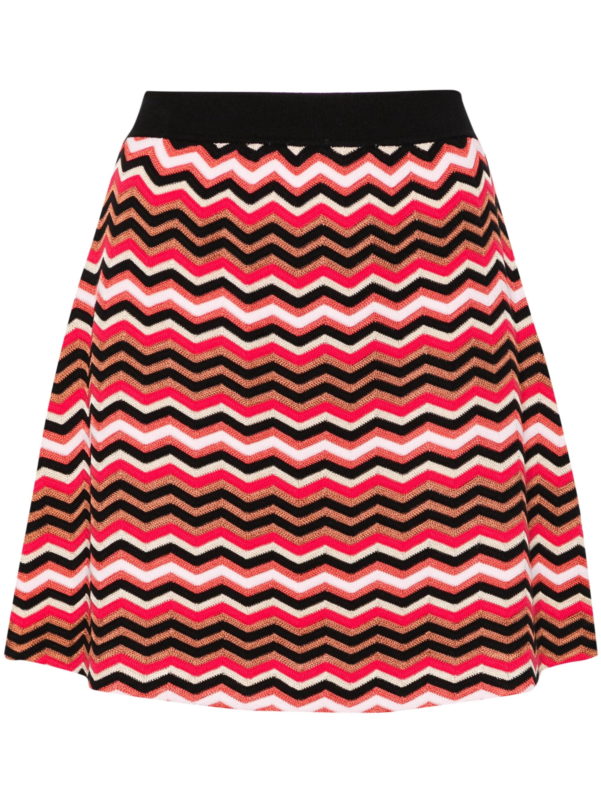 zigzag-woven A-line miniskirt