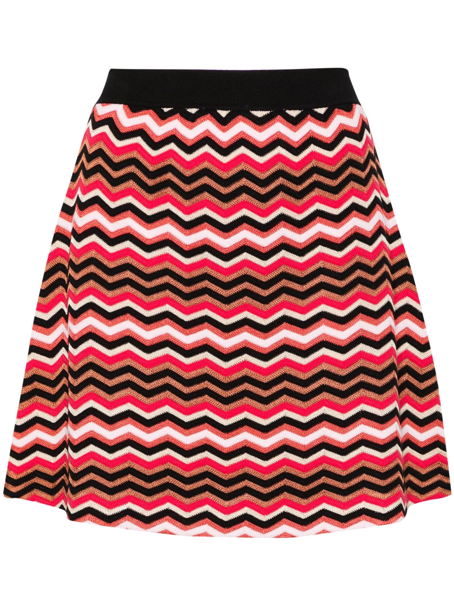 zigzag-woven A-line miniskirt