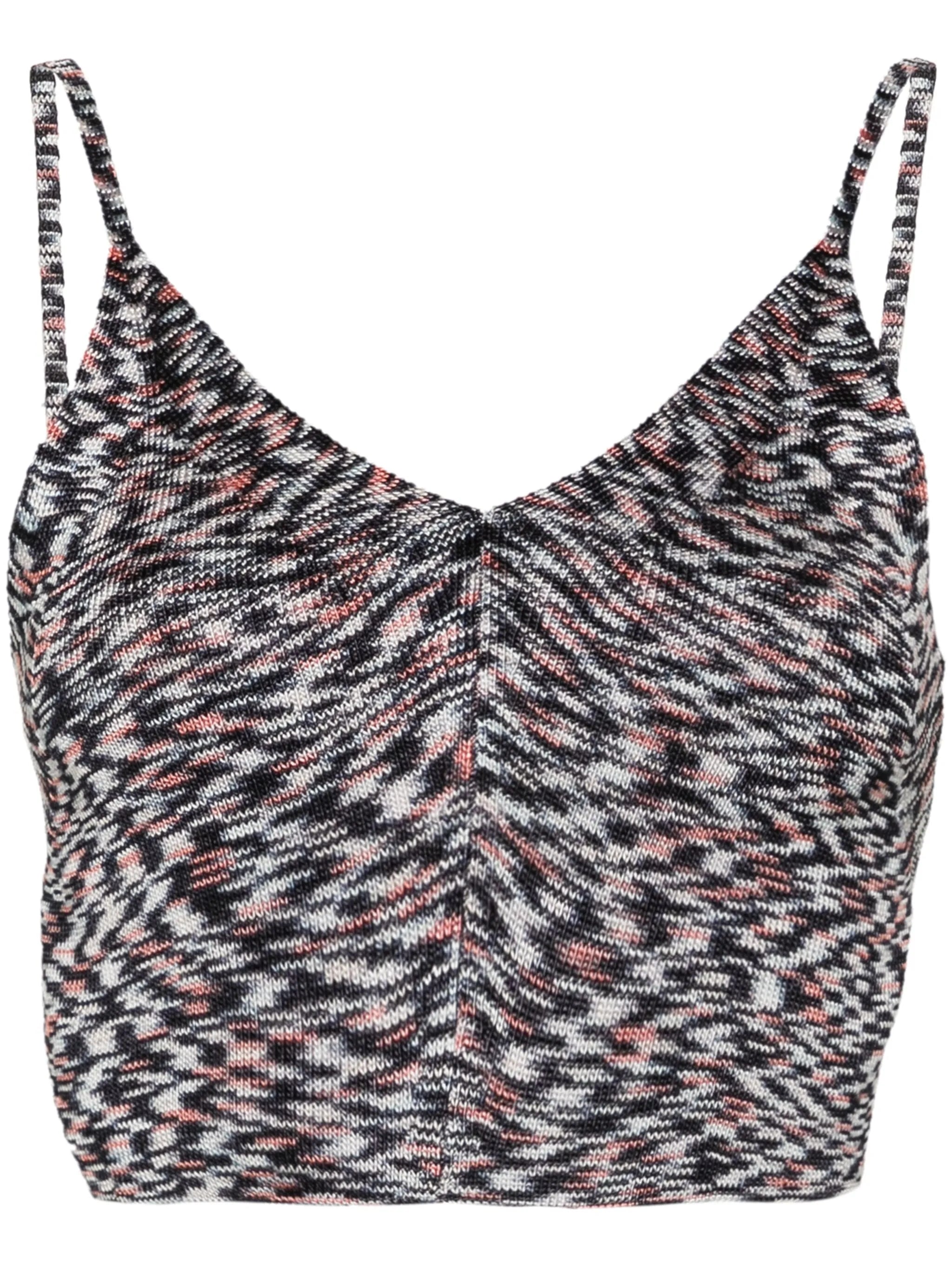 tied-around cropped top