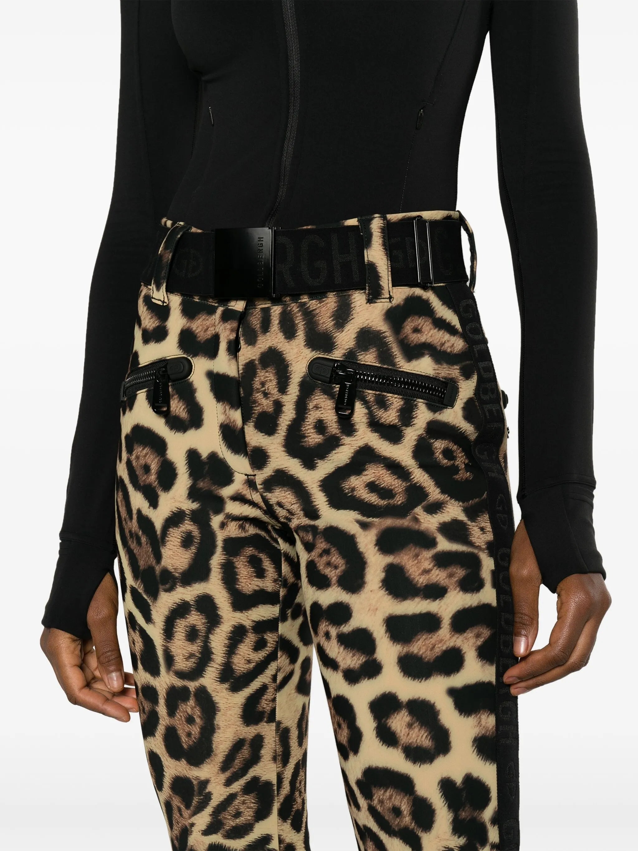 Jaguar-print ski bottom