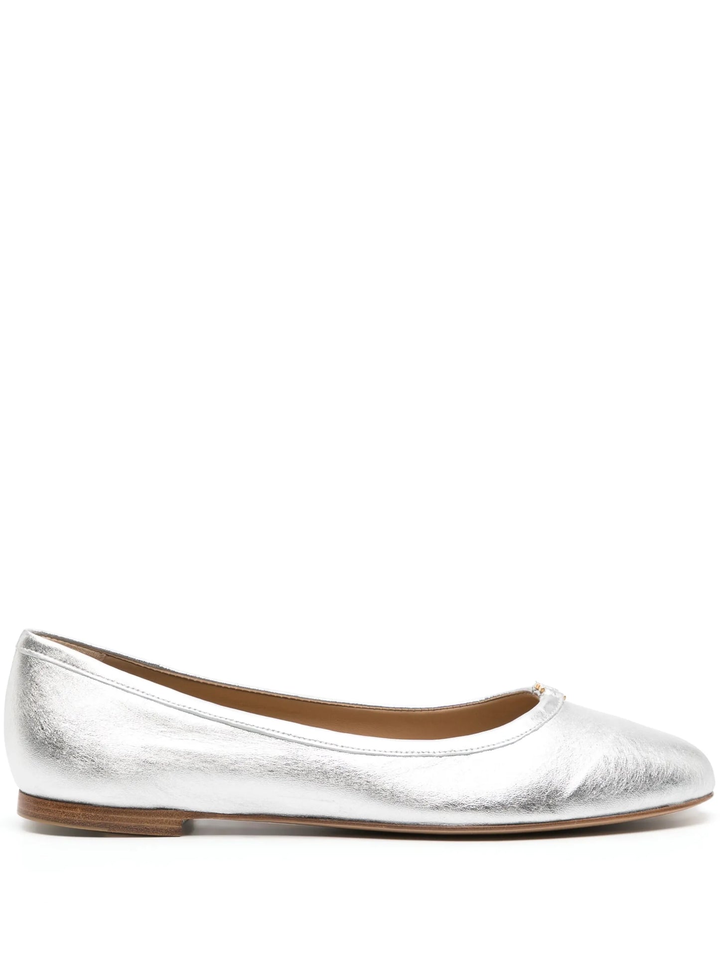 Marcie metallic leather ballerina shoes