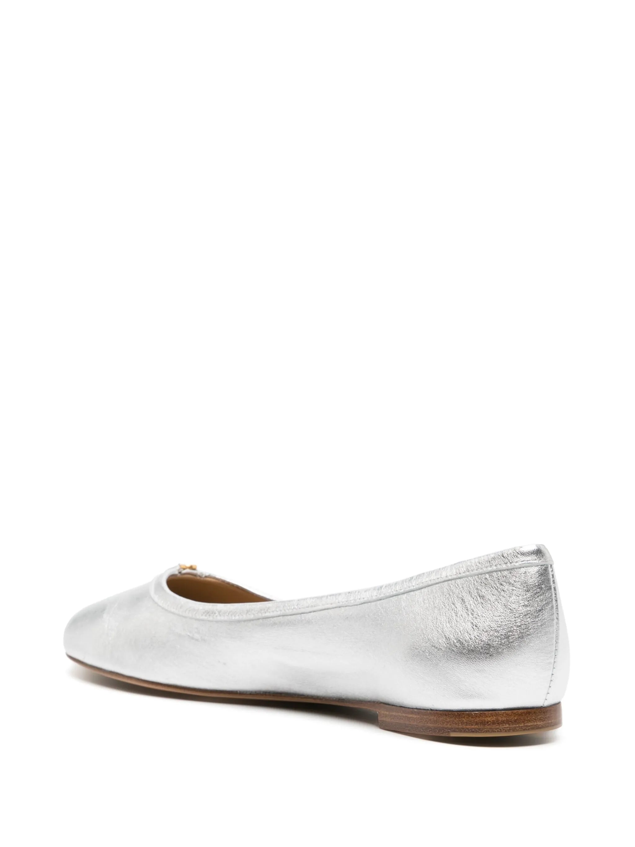 Marcie metallic leather ballerina shoes