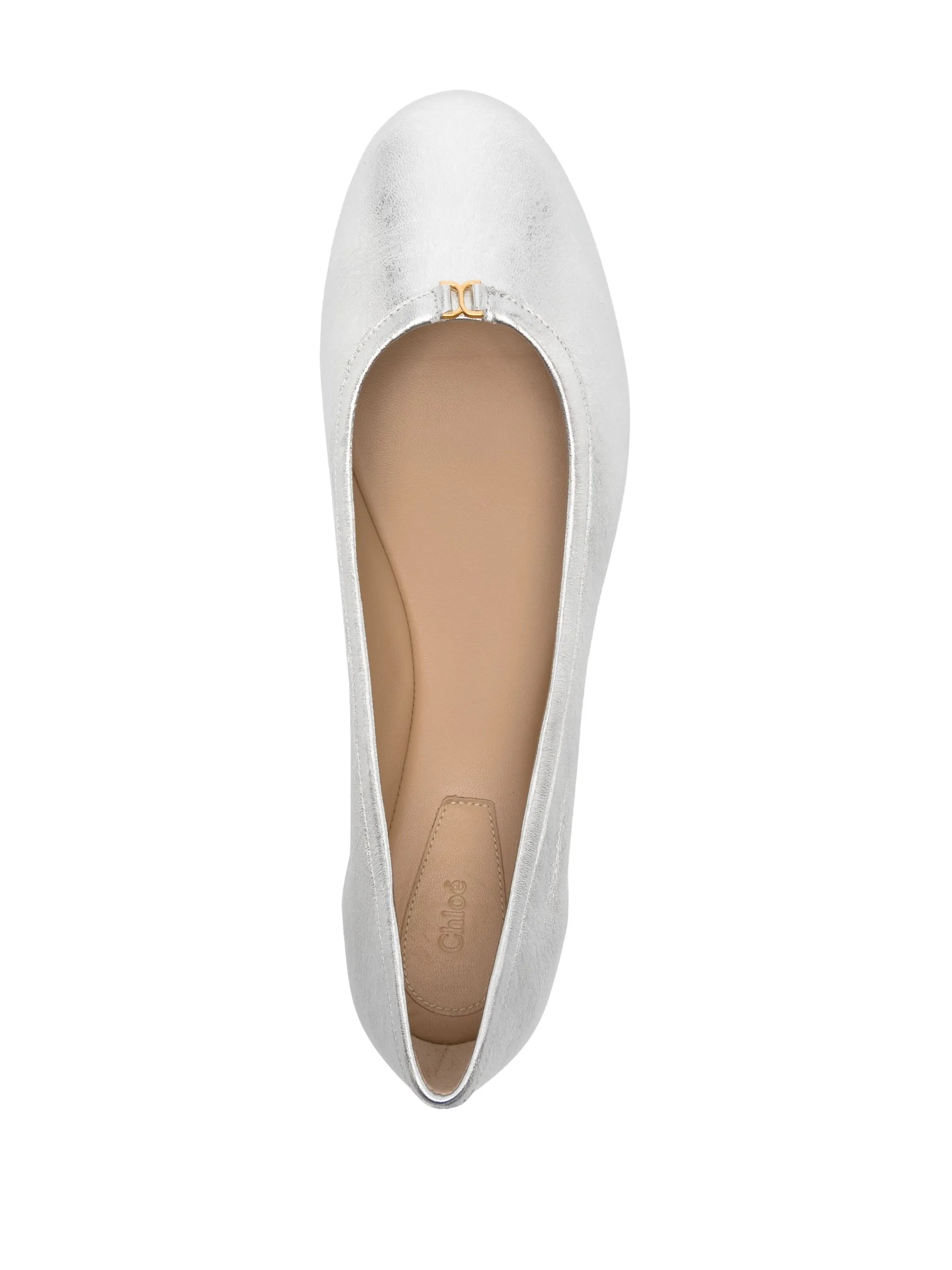 Marcie metallic leather ballerina shoes