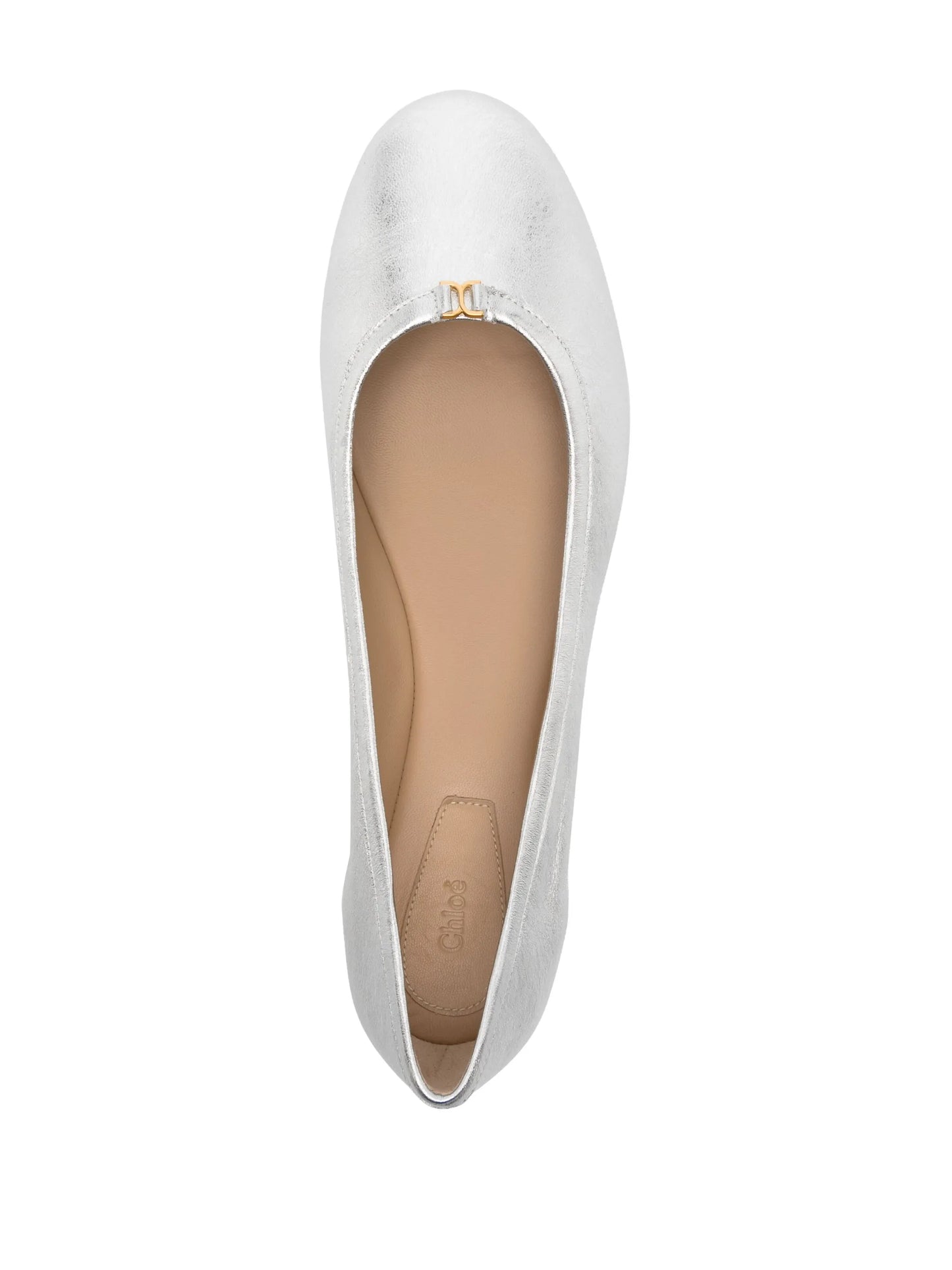 Marcie metallic leather ballerina shoes