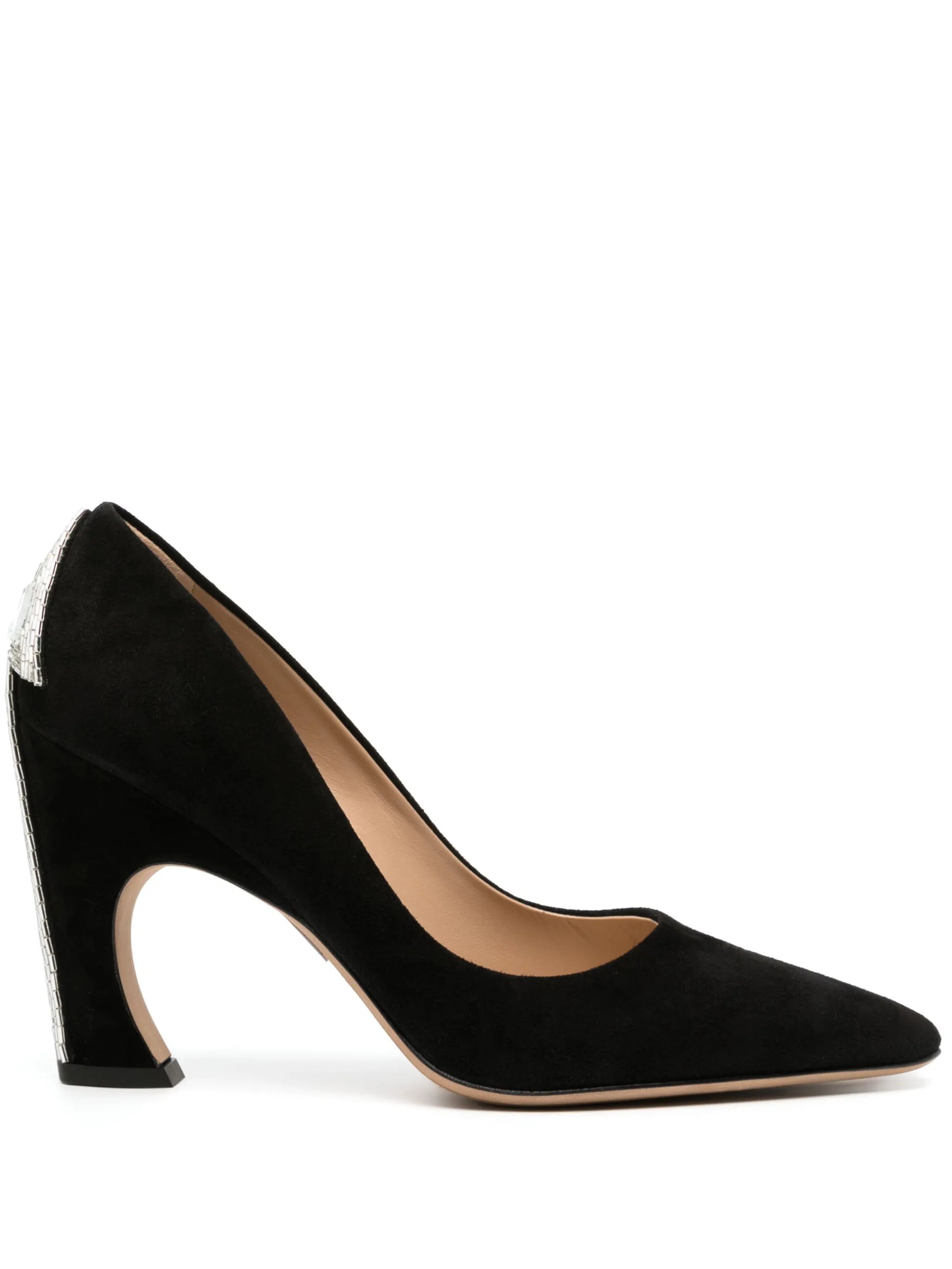 Oli 100mm suede pumps