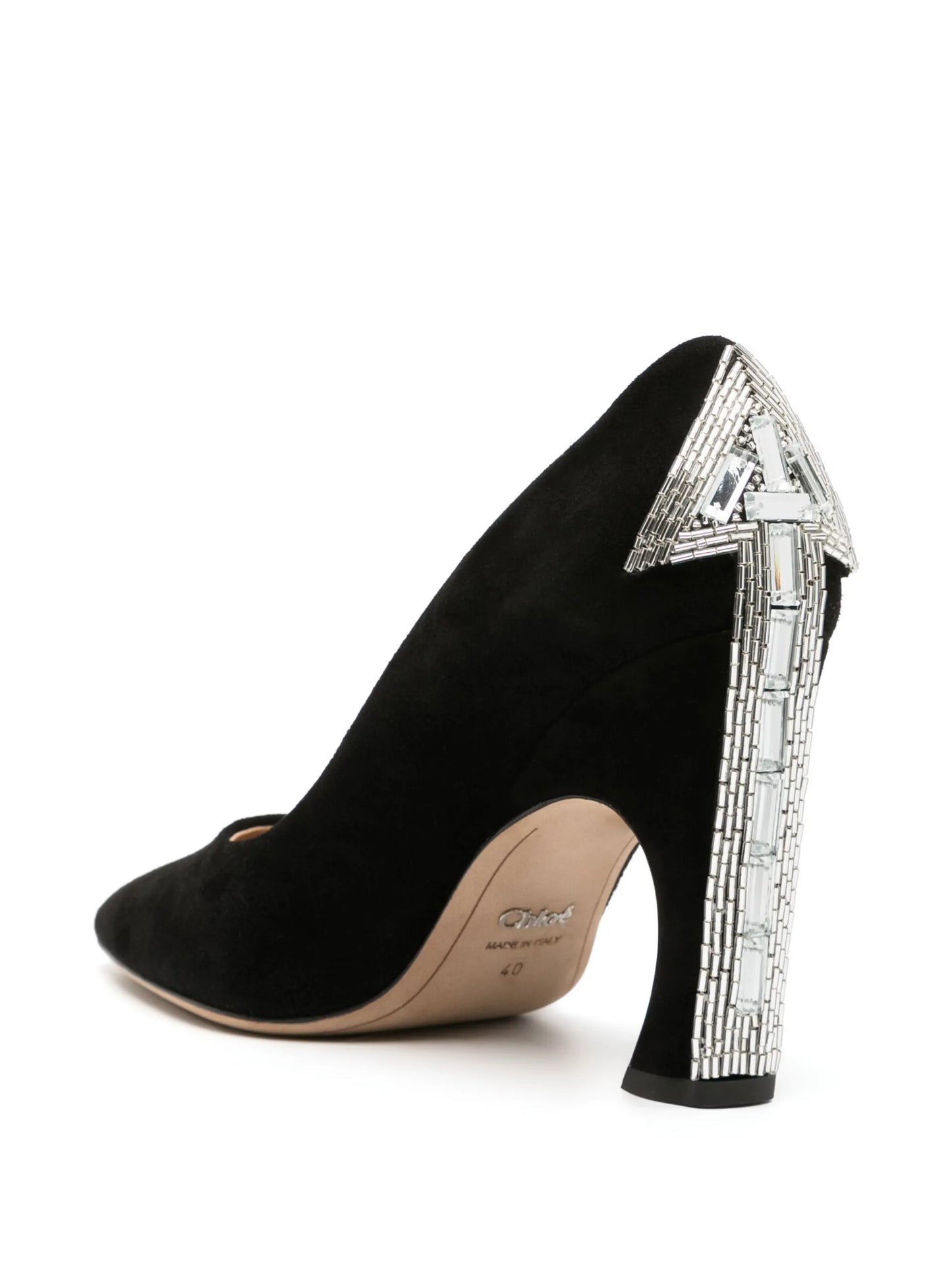 Oli 100mm suede pumps