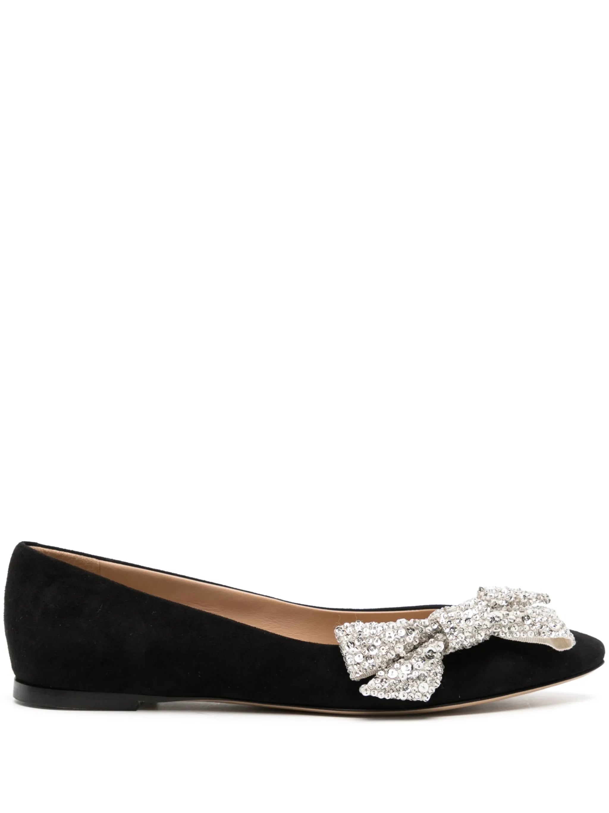 Thea suede ballerina shoes