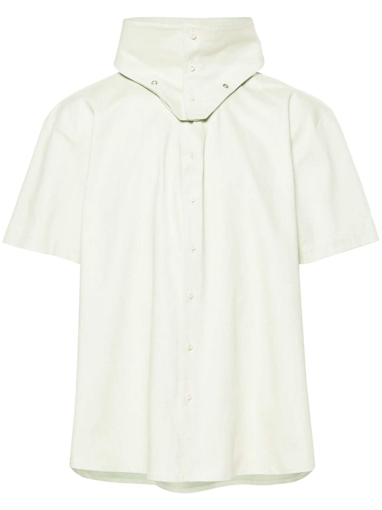 funnel-neck cotton shirt