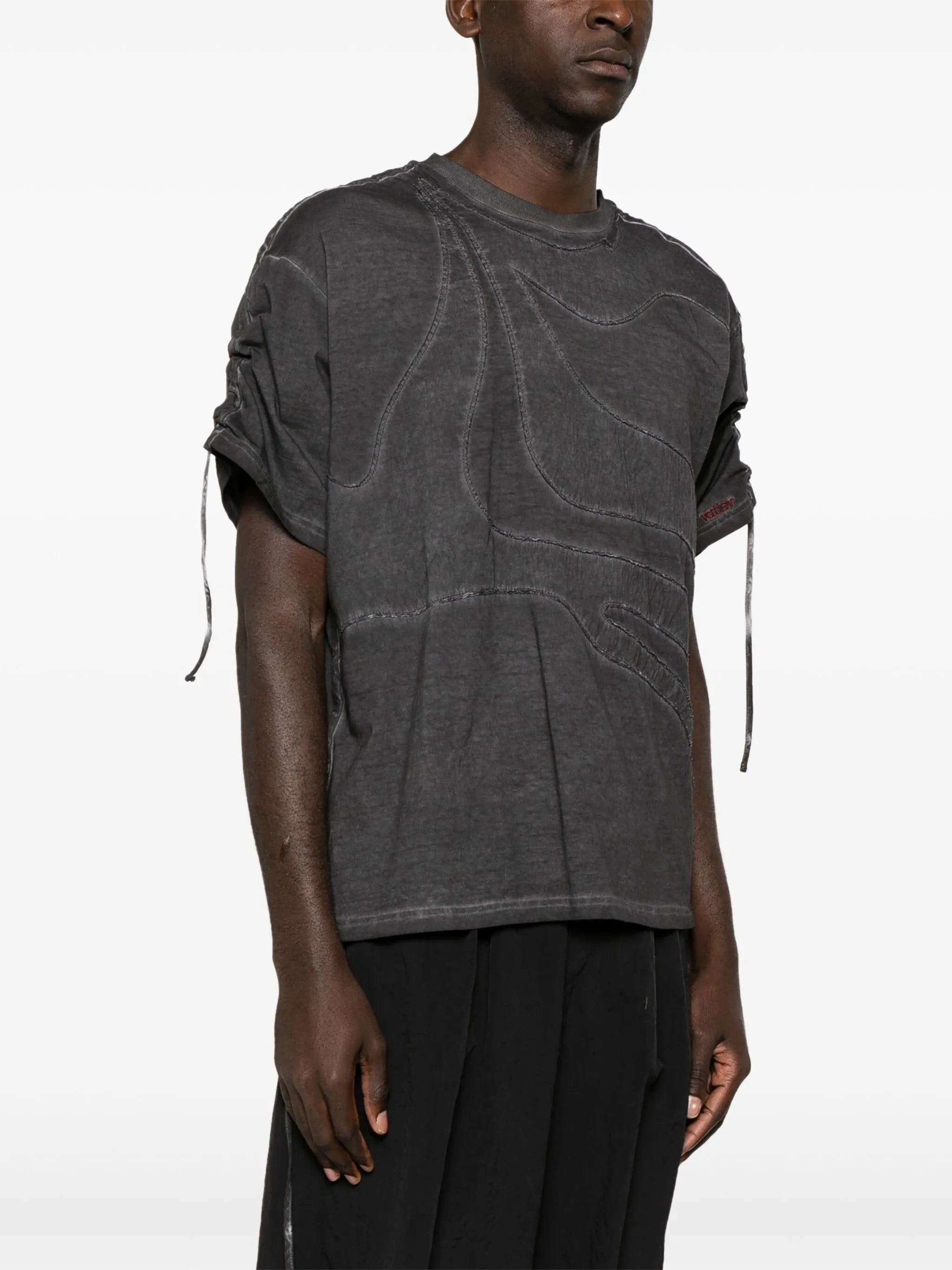 drop-shoulder cotton T-shirt