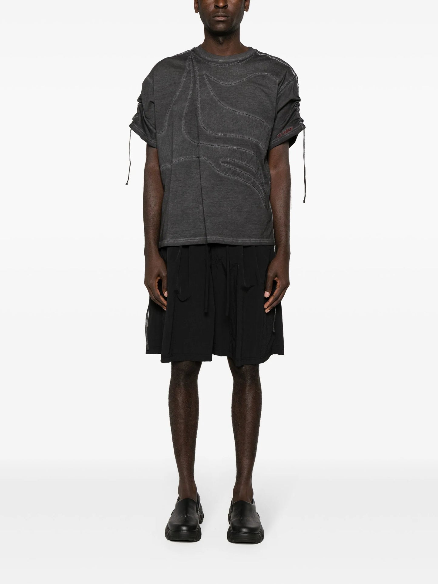 drop-shoulder cotton T-shirt