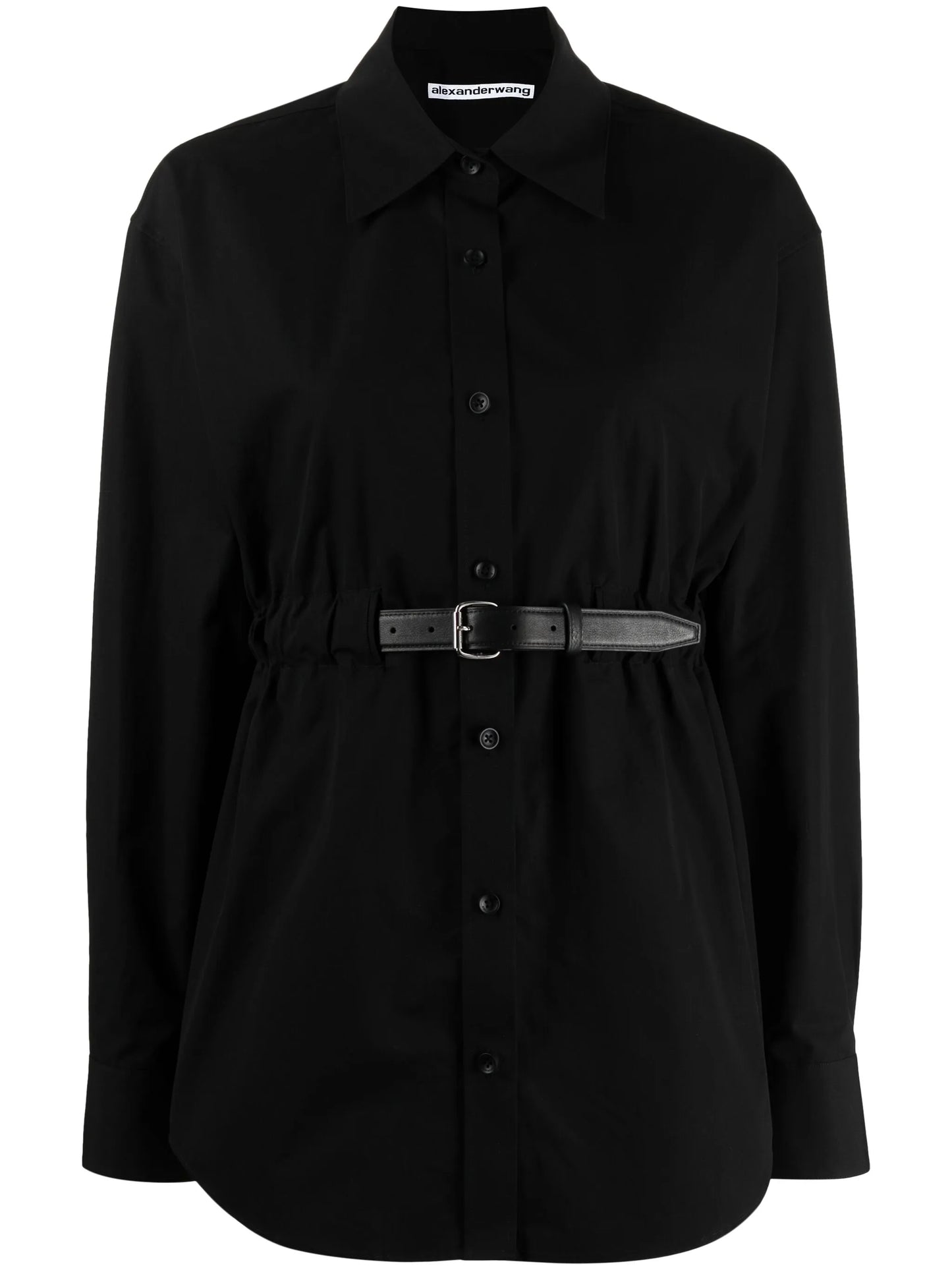 belted cotton tunic shirt