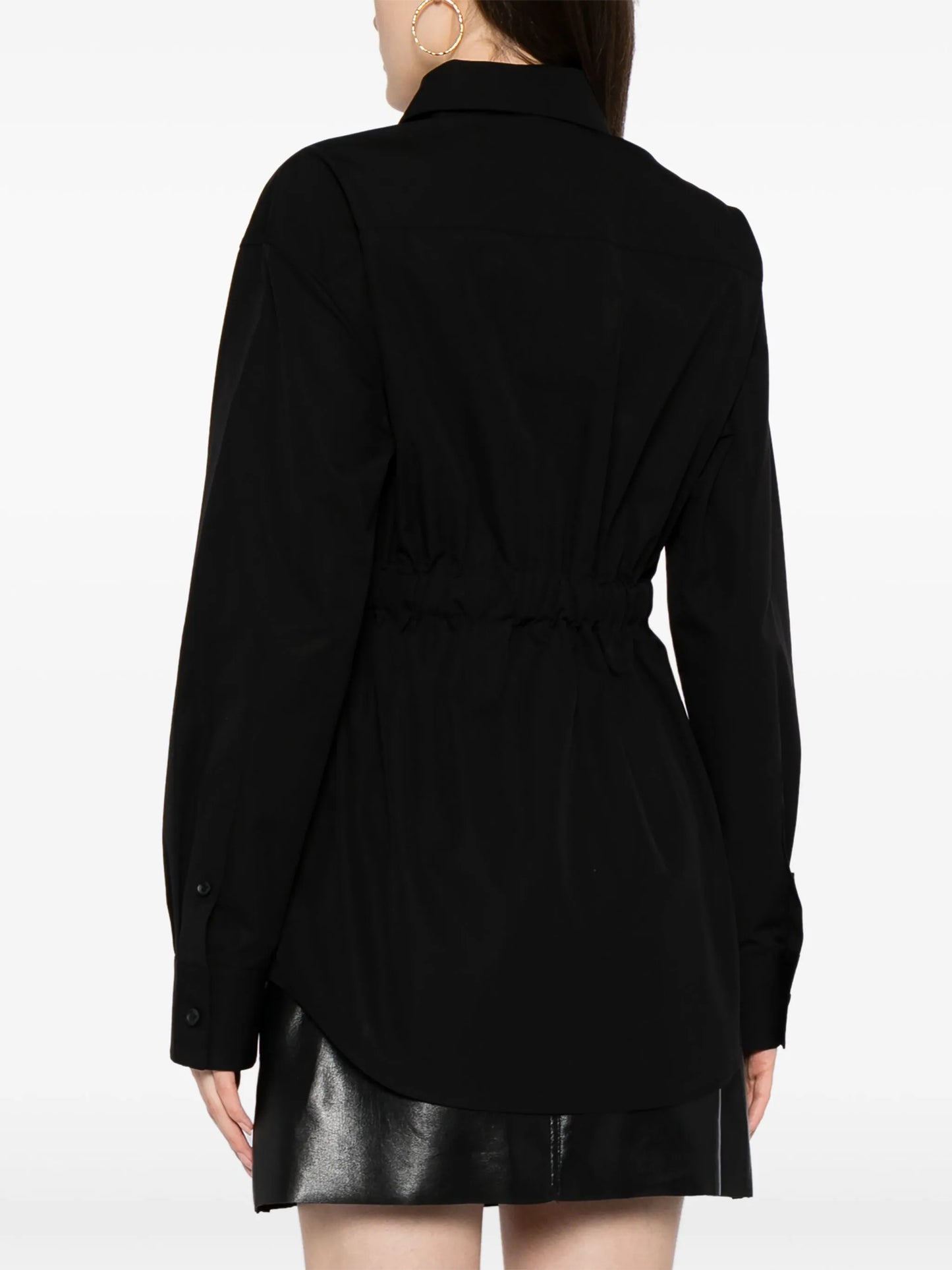 belted cotton tunic shirt