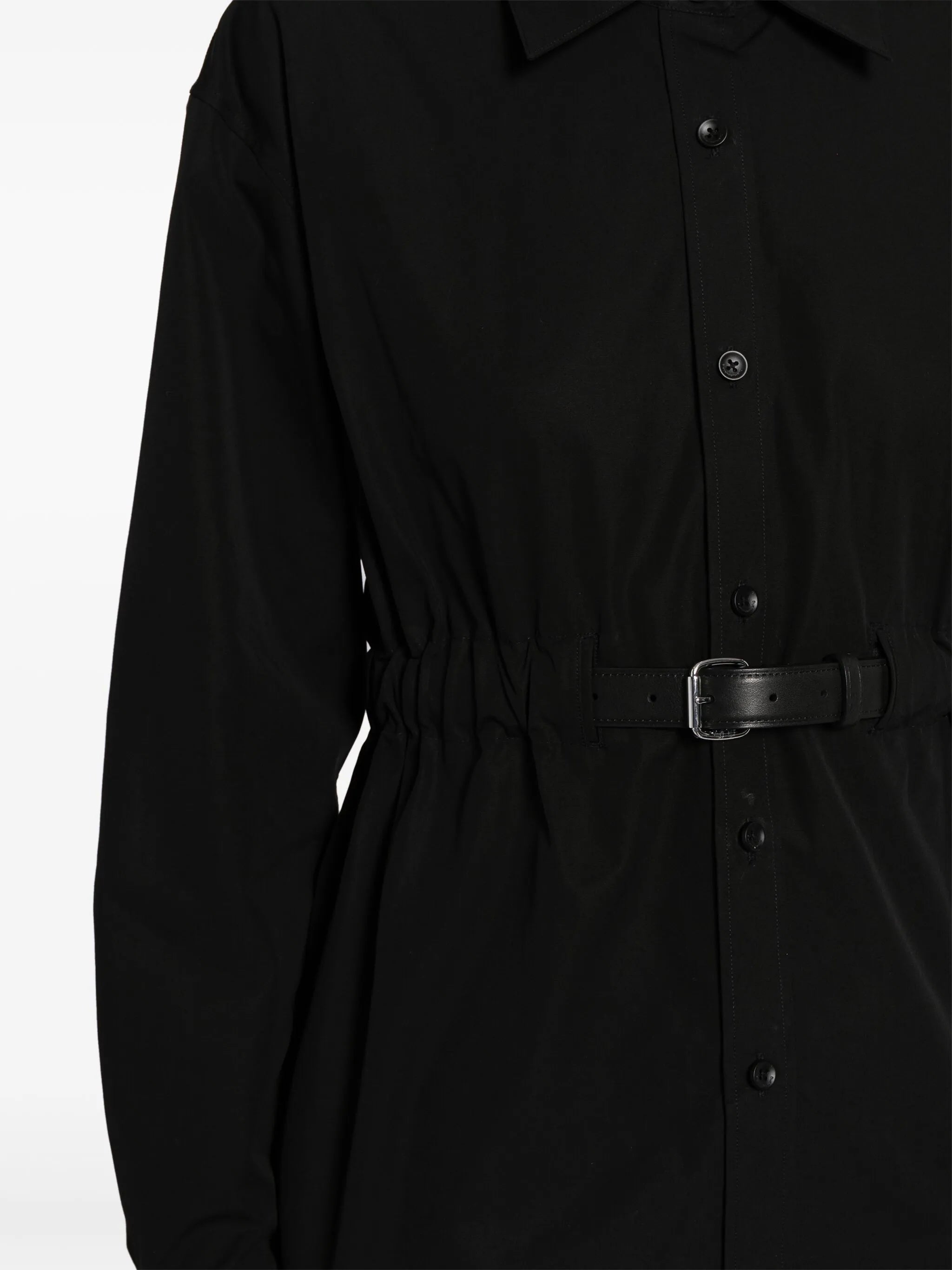 belted cotton tunic shirt
