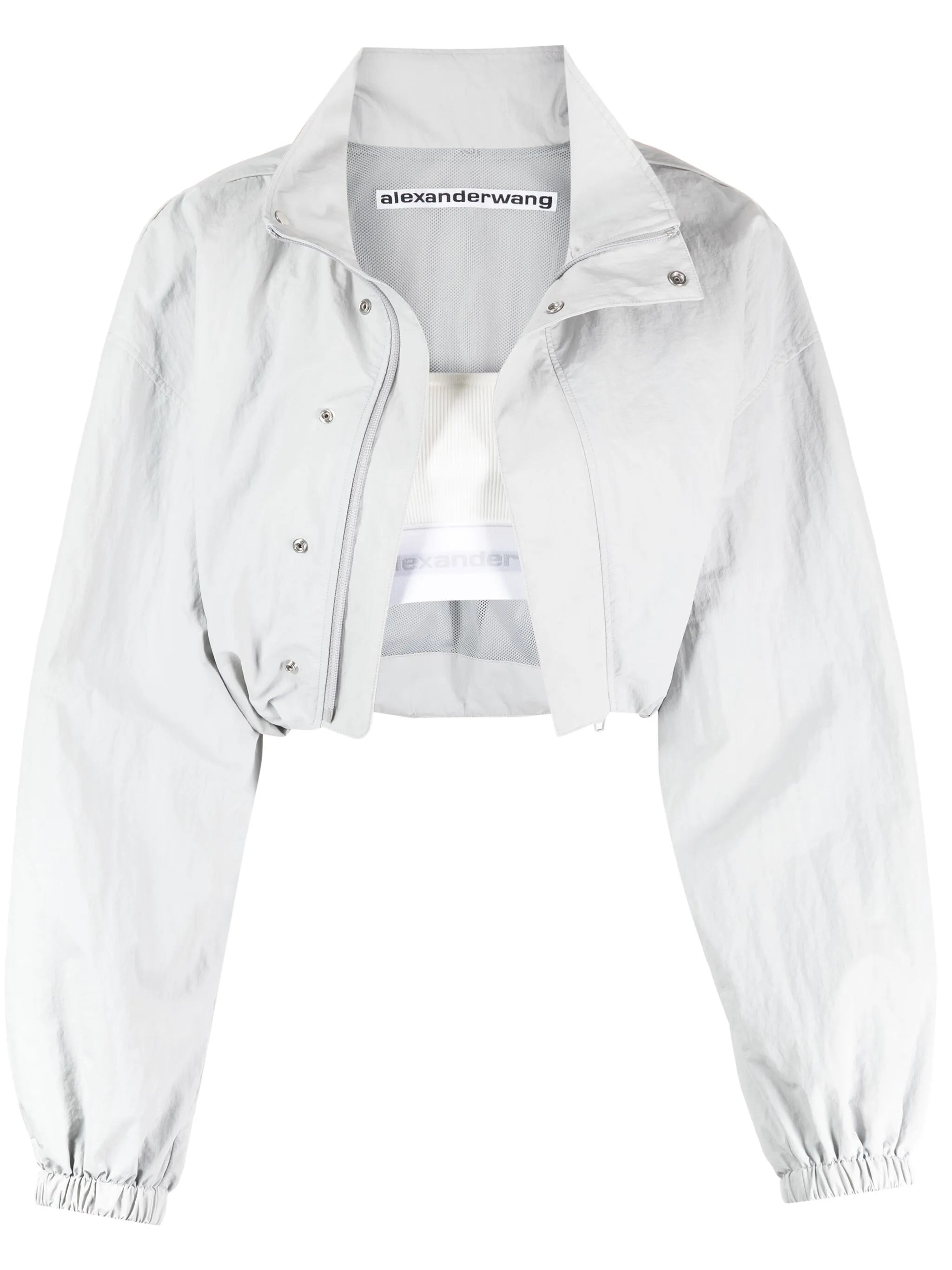 double-layer cropped track jacket