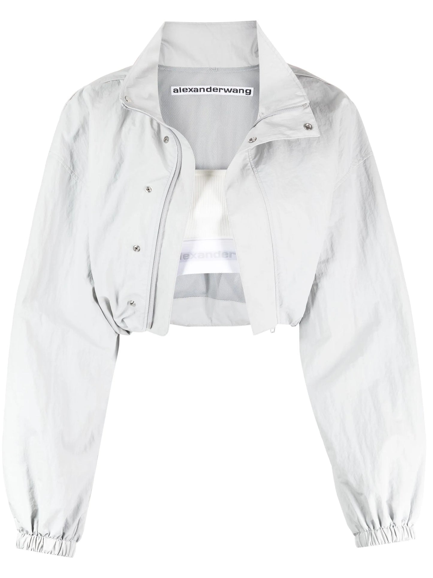 double-layer cropped track jacket