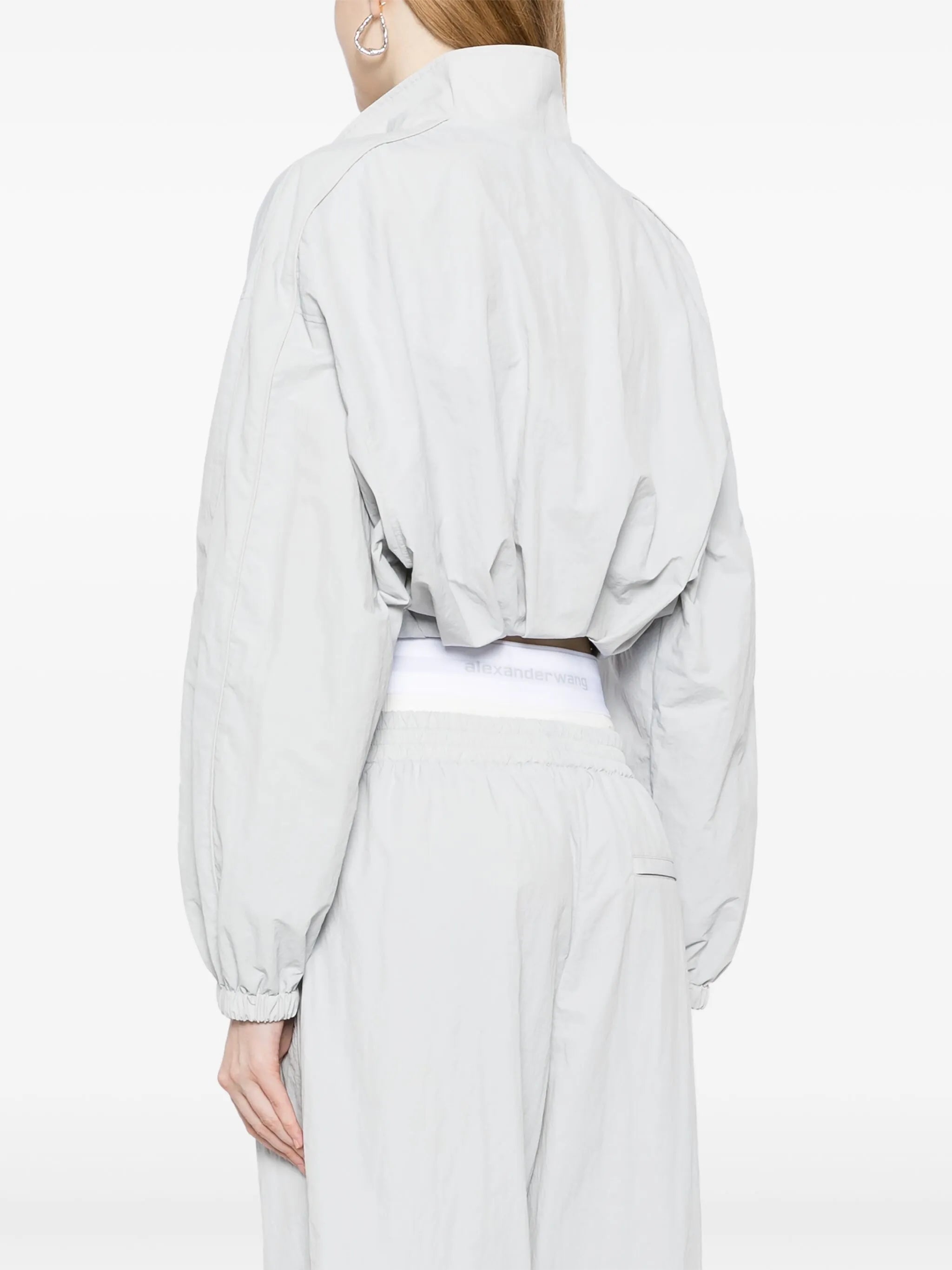 double-layer cropped track jacket